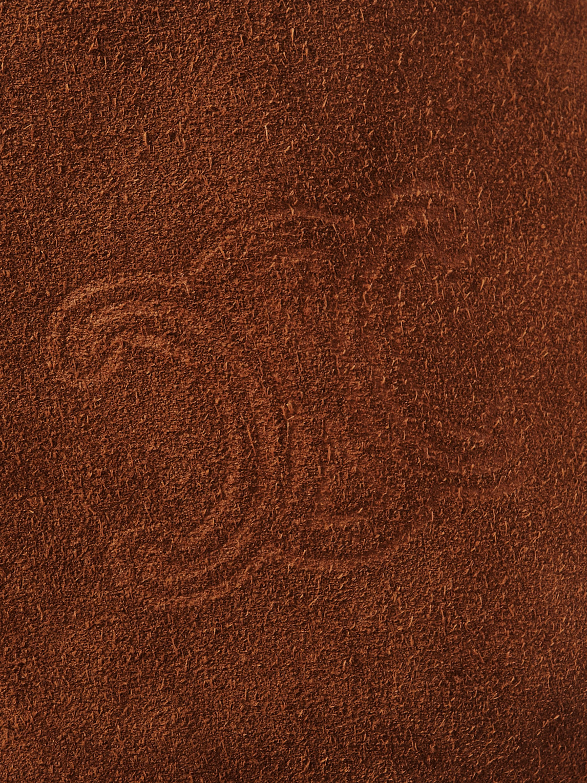 Celine Logo-embossed Suede Tote Bag In Brown