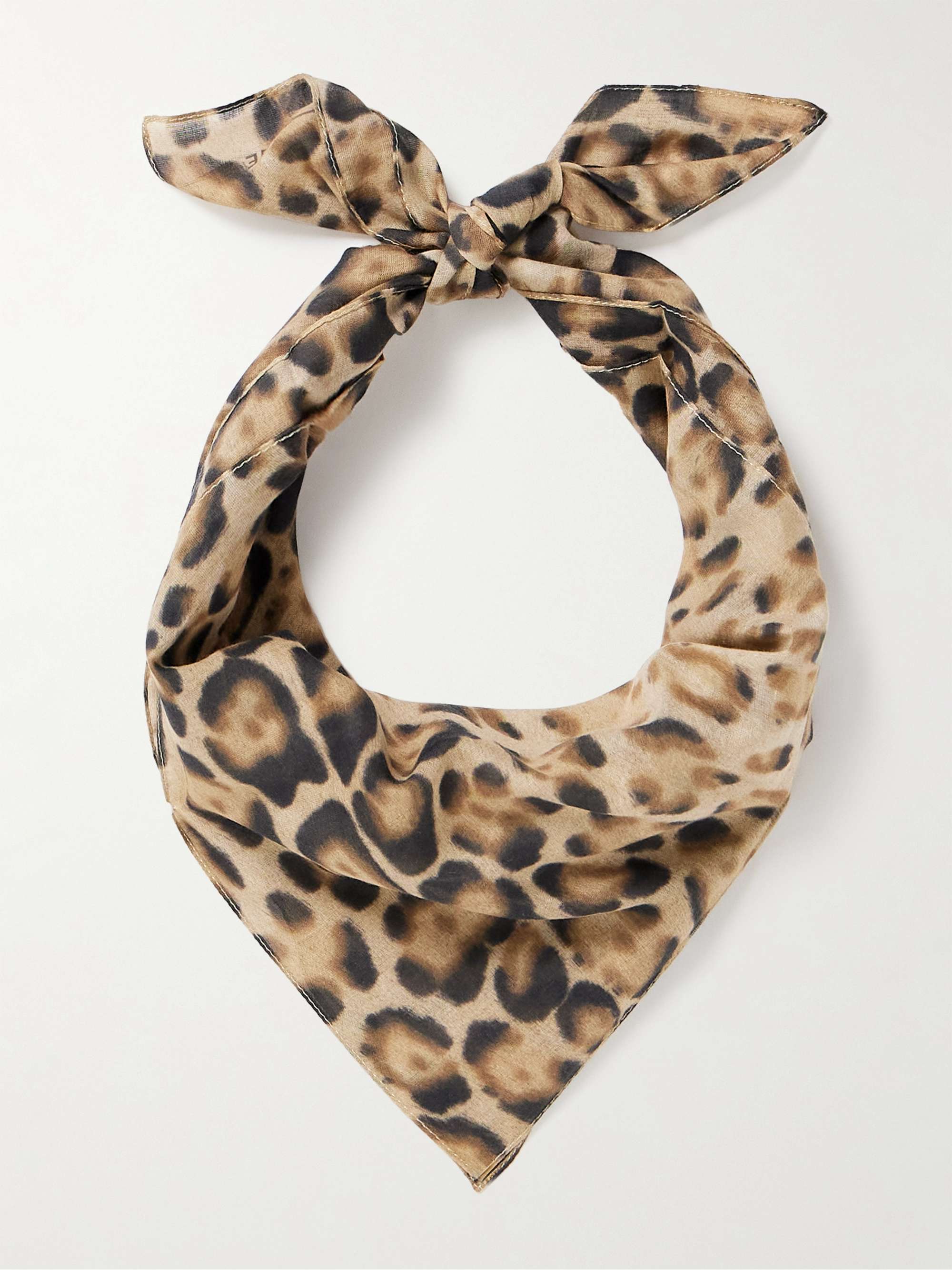 CELINE HOMME Leopard-Print Cotton-Voile Scarf for Men