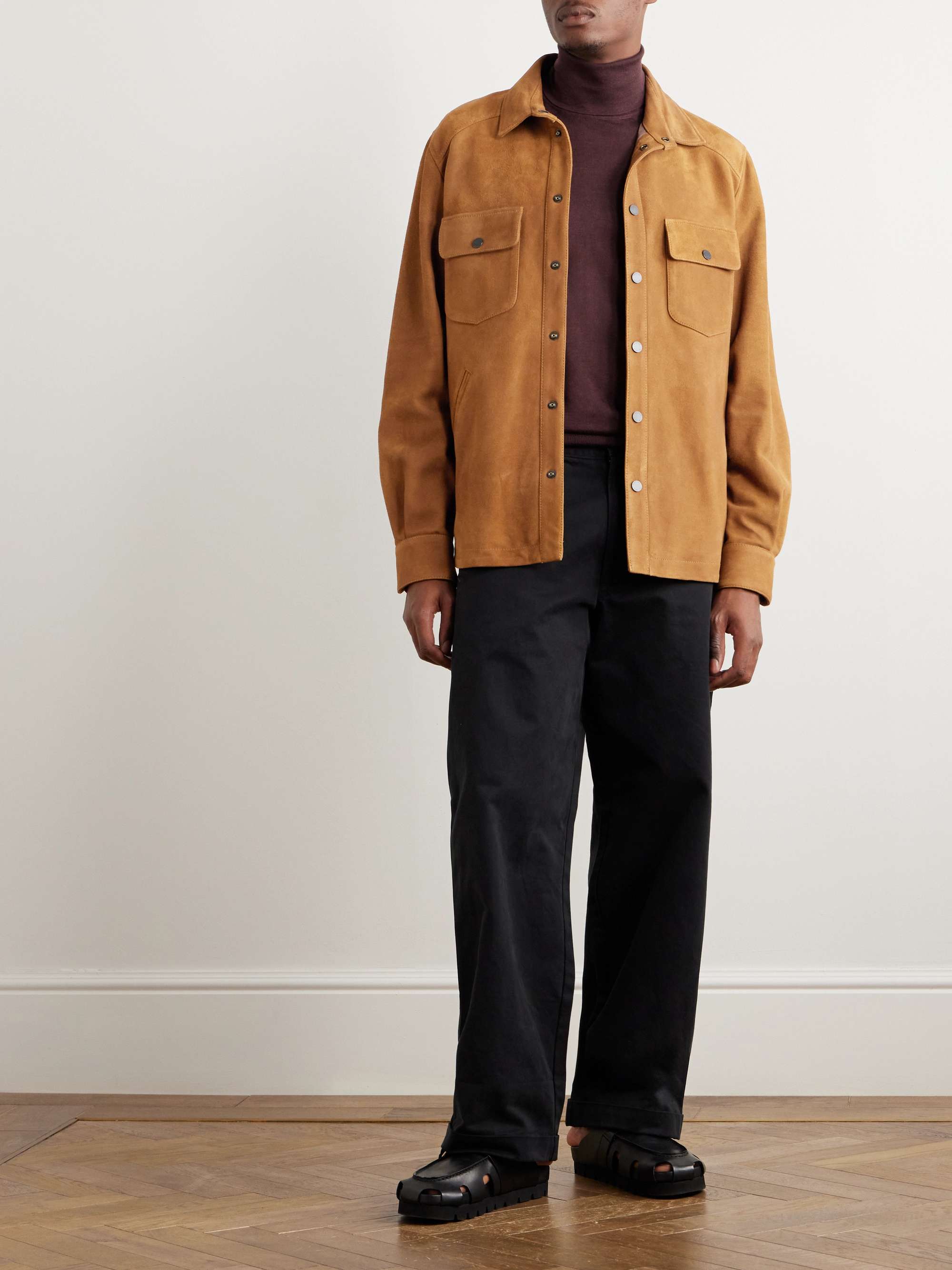 VALSTAR Suede Shirt Jacket for Men | MR PORTER