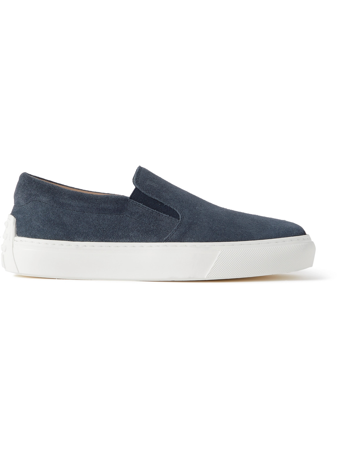 Shop Tod's Suede Slip-on Sneakers In Blue