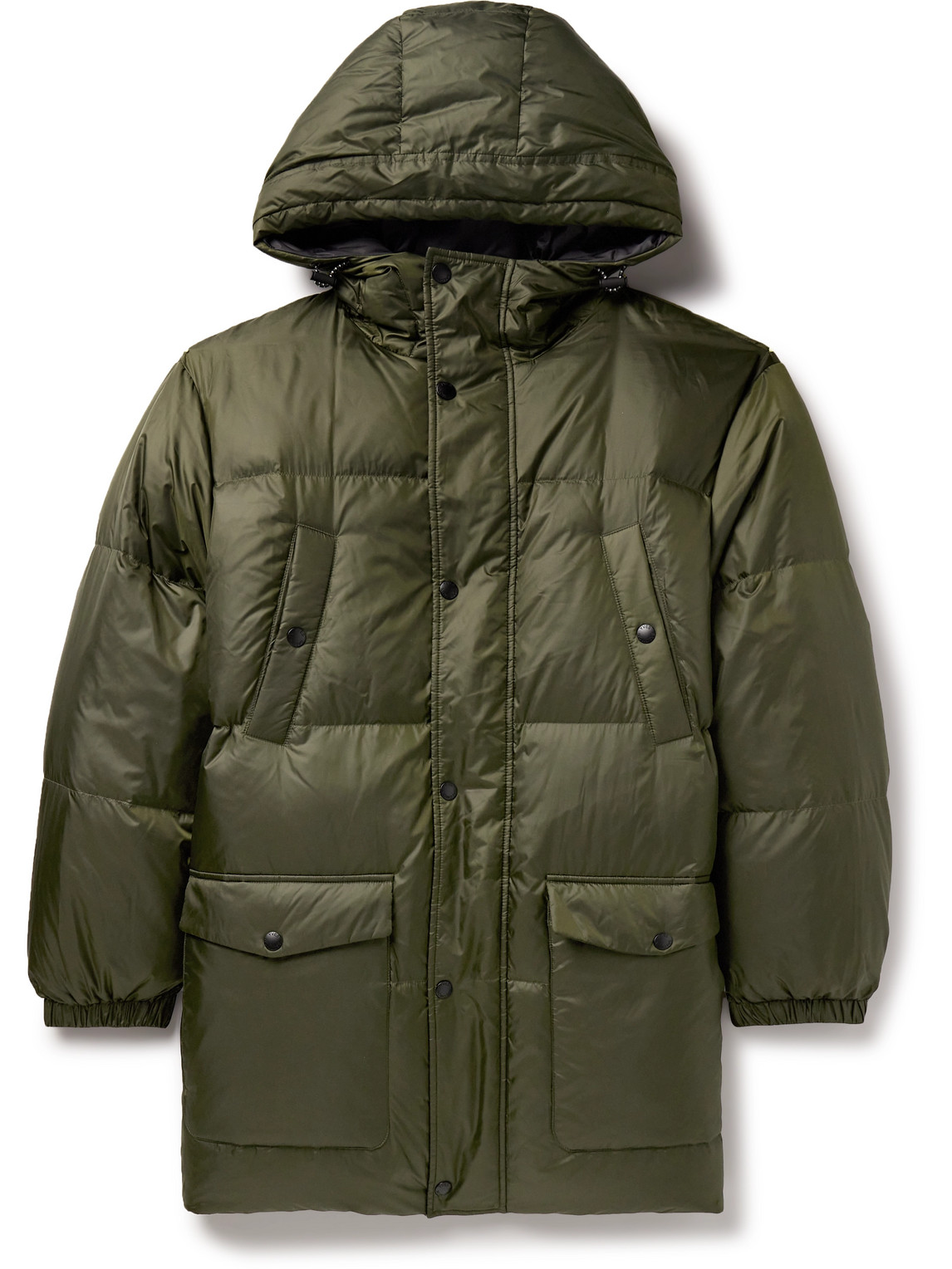 Reversible Quilted Shell Hooded Down Jacket
