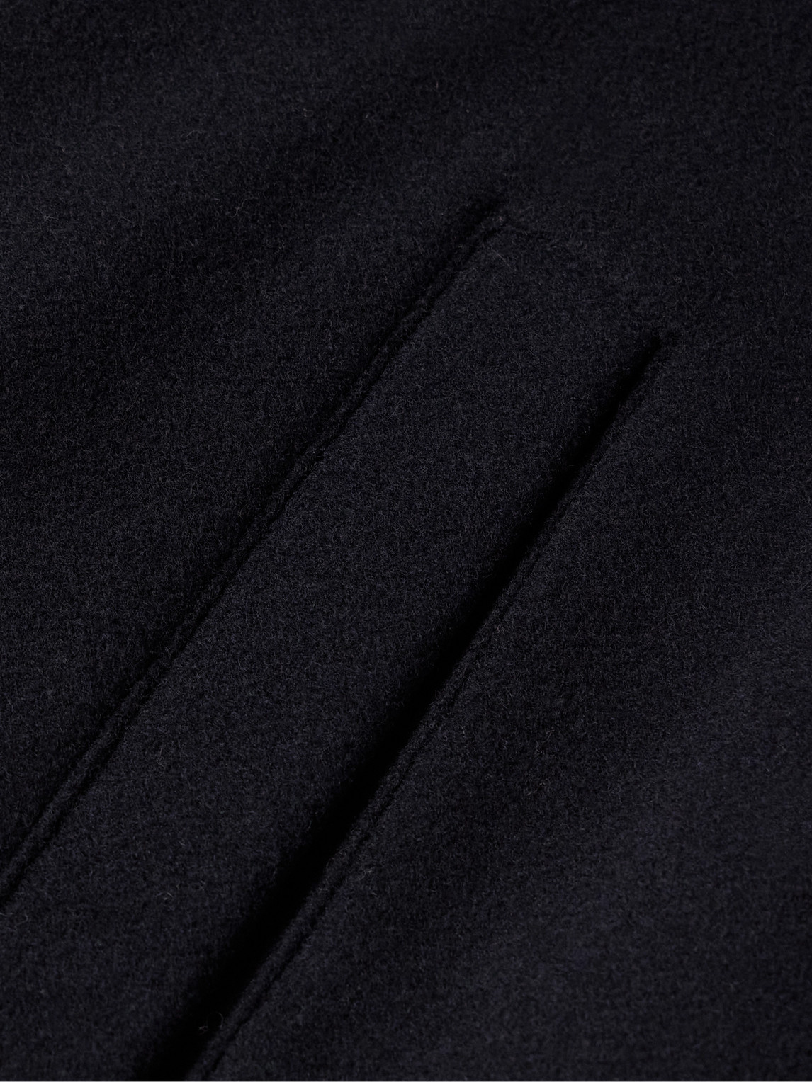 YVES SALOMON VIRGIN WOOL-FELT COAT WITH DETACHABLE SHEARLING LINER