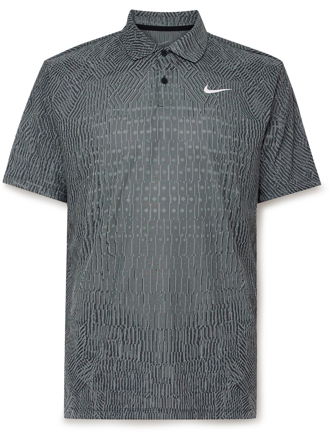 Nike Tour Dri-fit Adv Jacquard Golf Polo Shirt In Gray