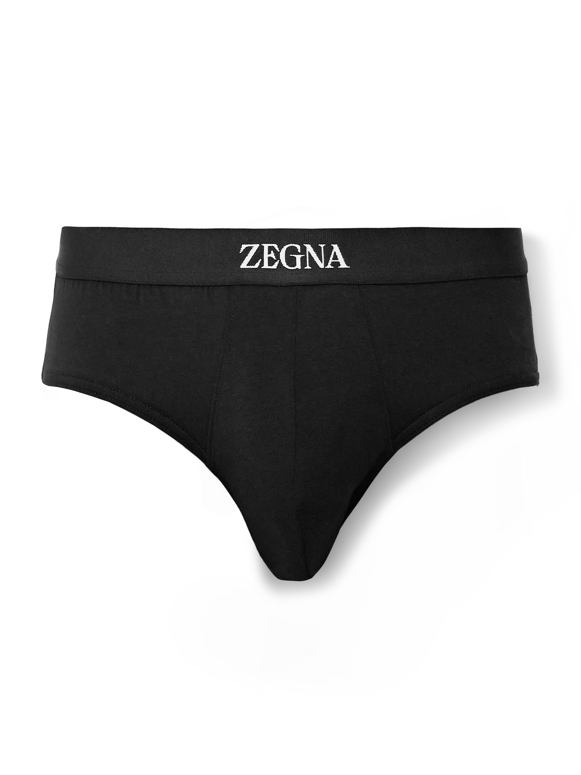 Zegna Stretch-cotton Briefs In Black