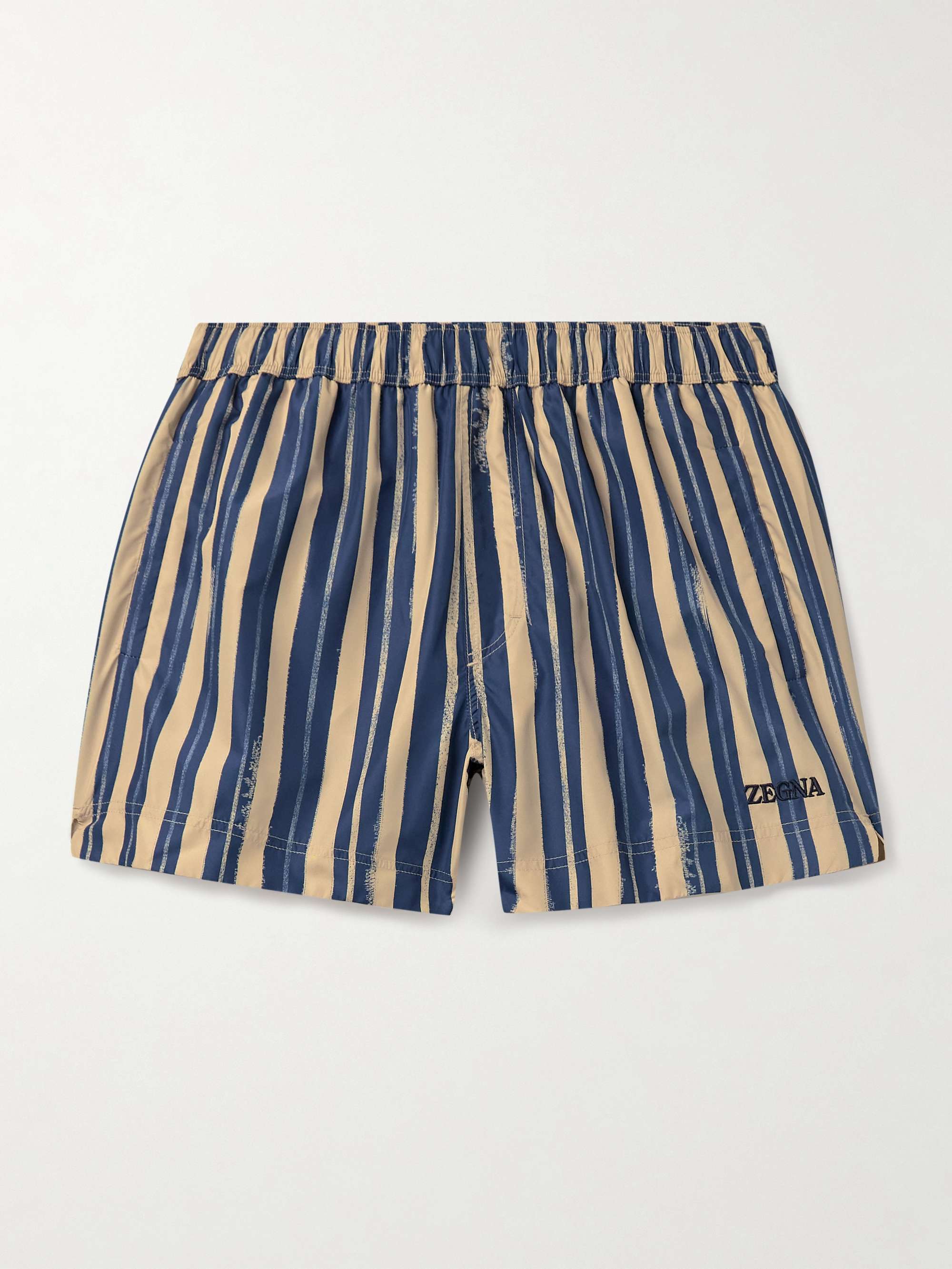 Zegna mid-rise linen shorts - White