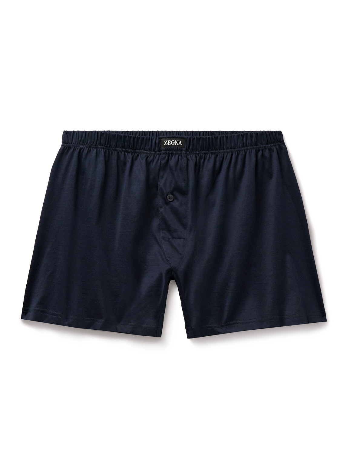 Zegna Filoscozia® Cotton-jersey Boxer Shorts In Blue