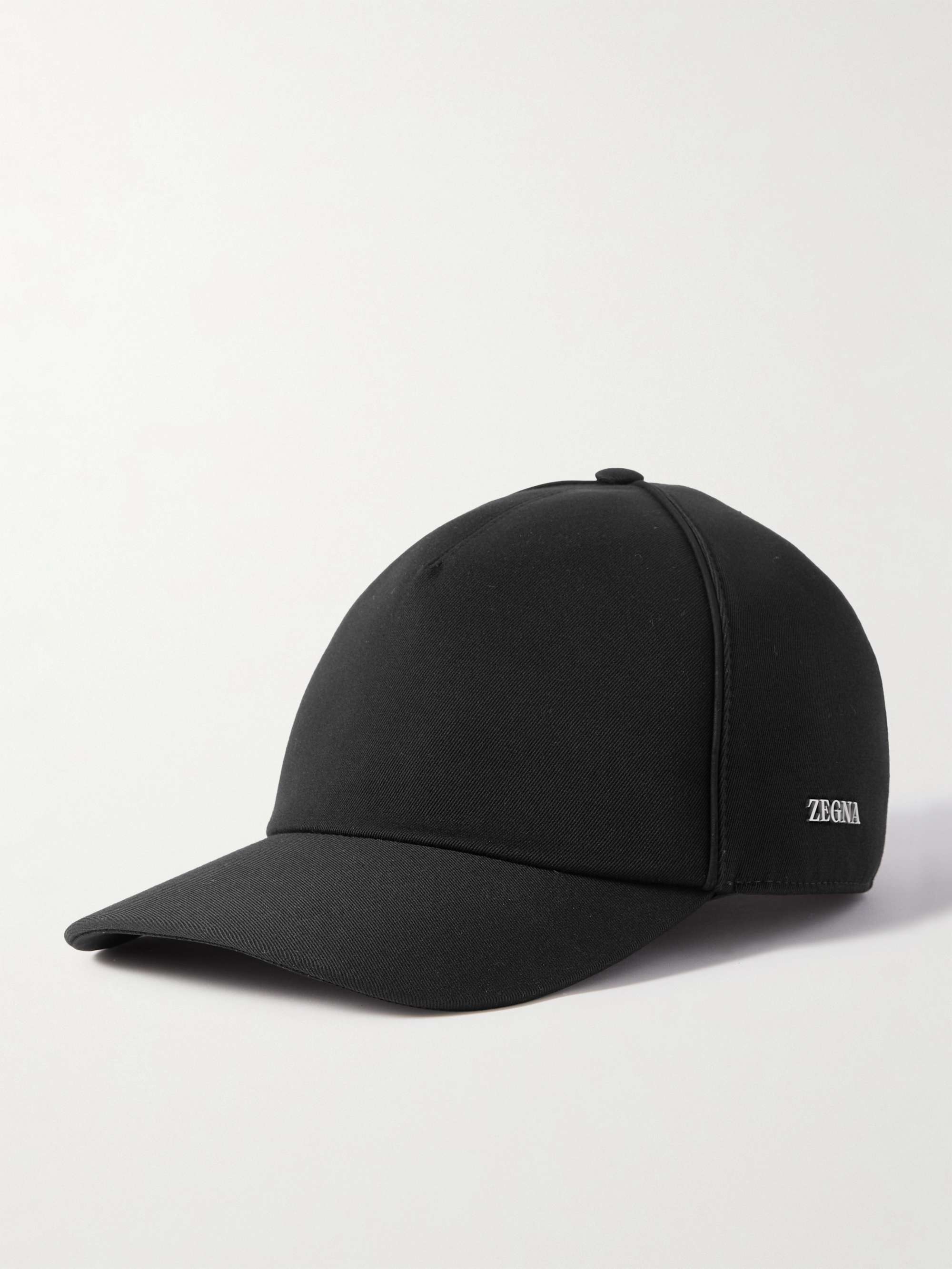 Logo-Appliquéd Cotton-Gabardine and Mesh Baseball Cap