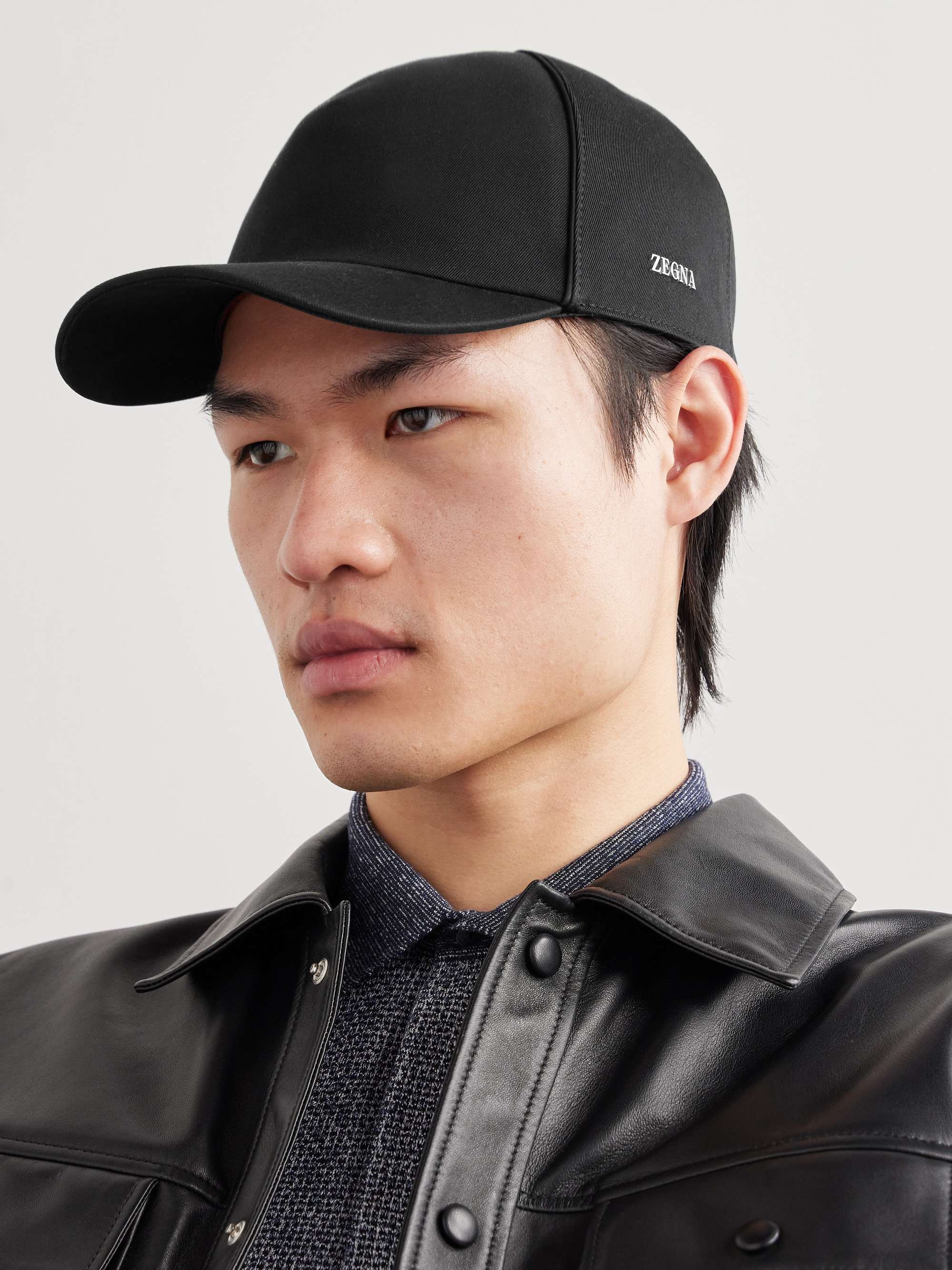 ZEGNA Logo-Appliquéd Cotton and Wool-Blend Twill Baseball Cap for Men ...