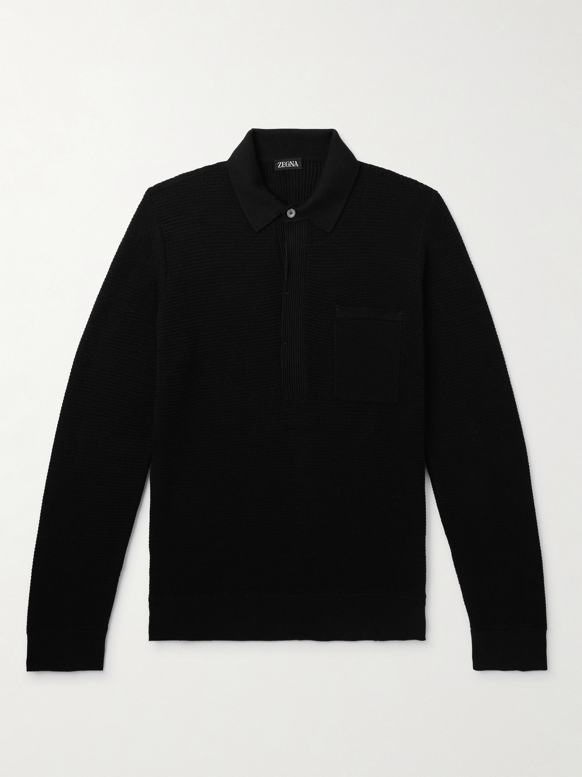 Zegna Slim-Fit Cotton and Silk-Blend Polo Shirt - Men