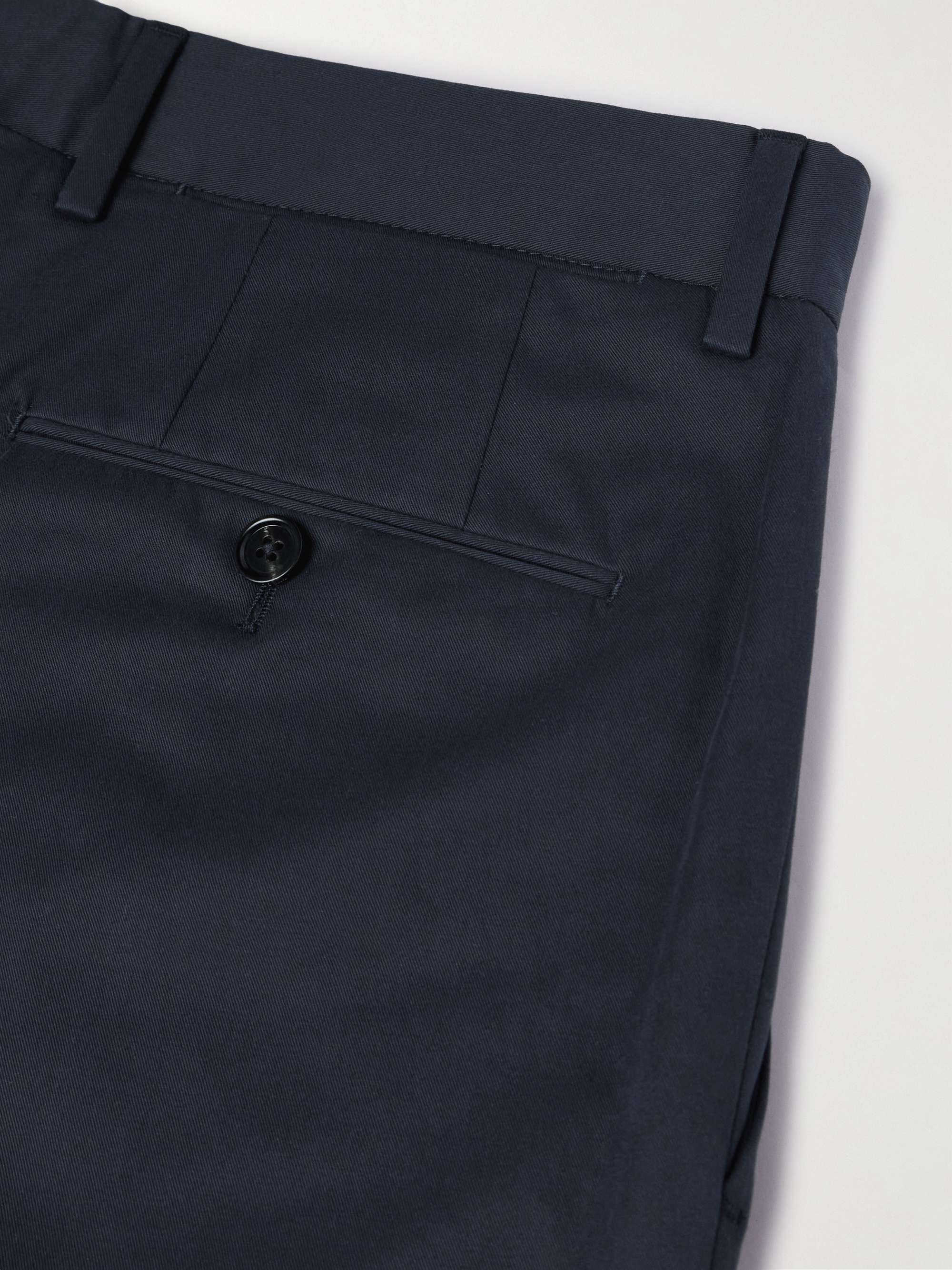 ZEGNA Straight-Leg Stretch-Cotton Twill Trousers
