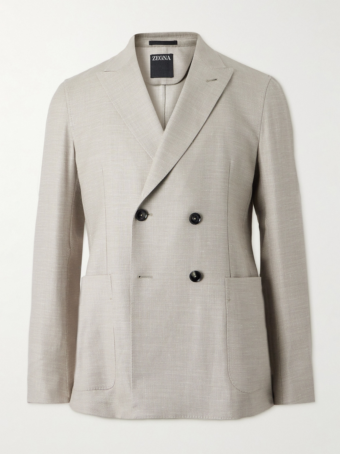 Zegna Double-Breasted Woven Blazer - Men