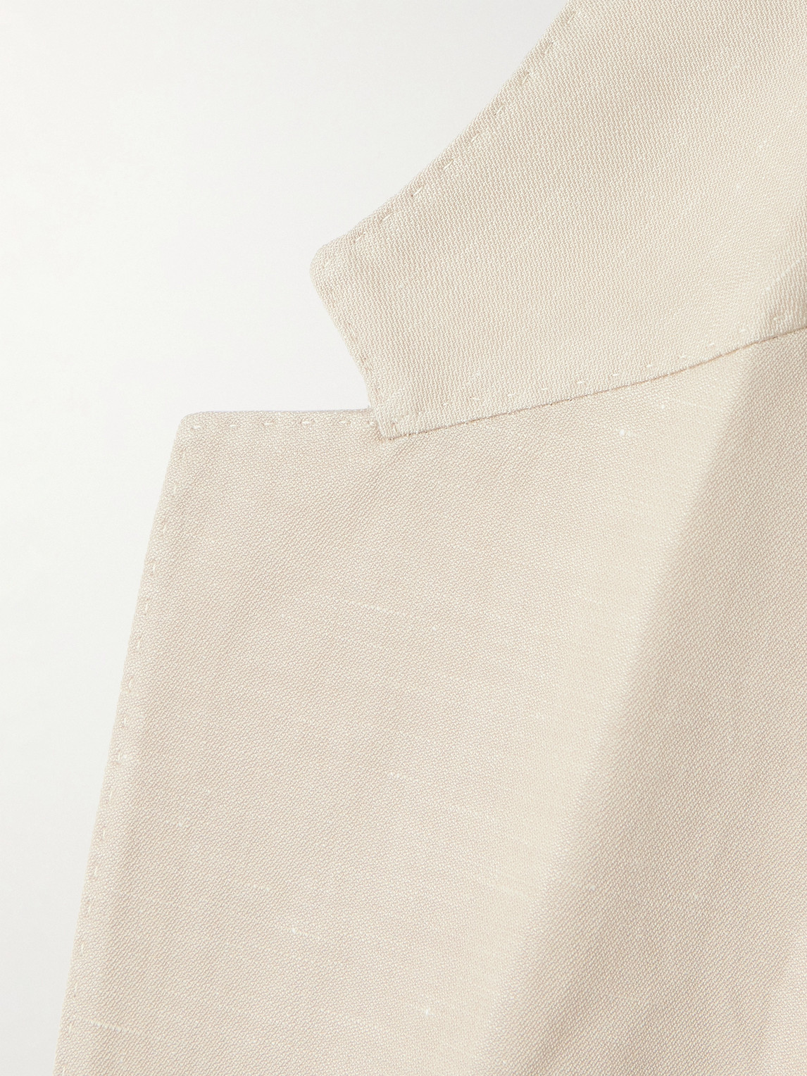 Zegna Wool And Linen-blend Suit Jacket In Neutral