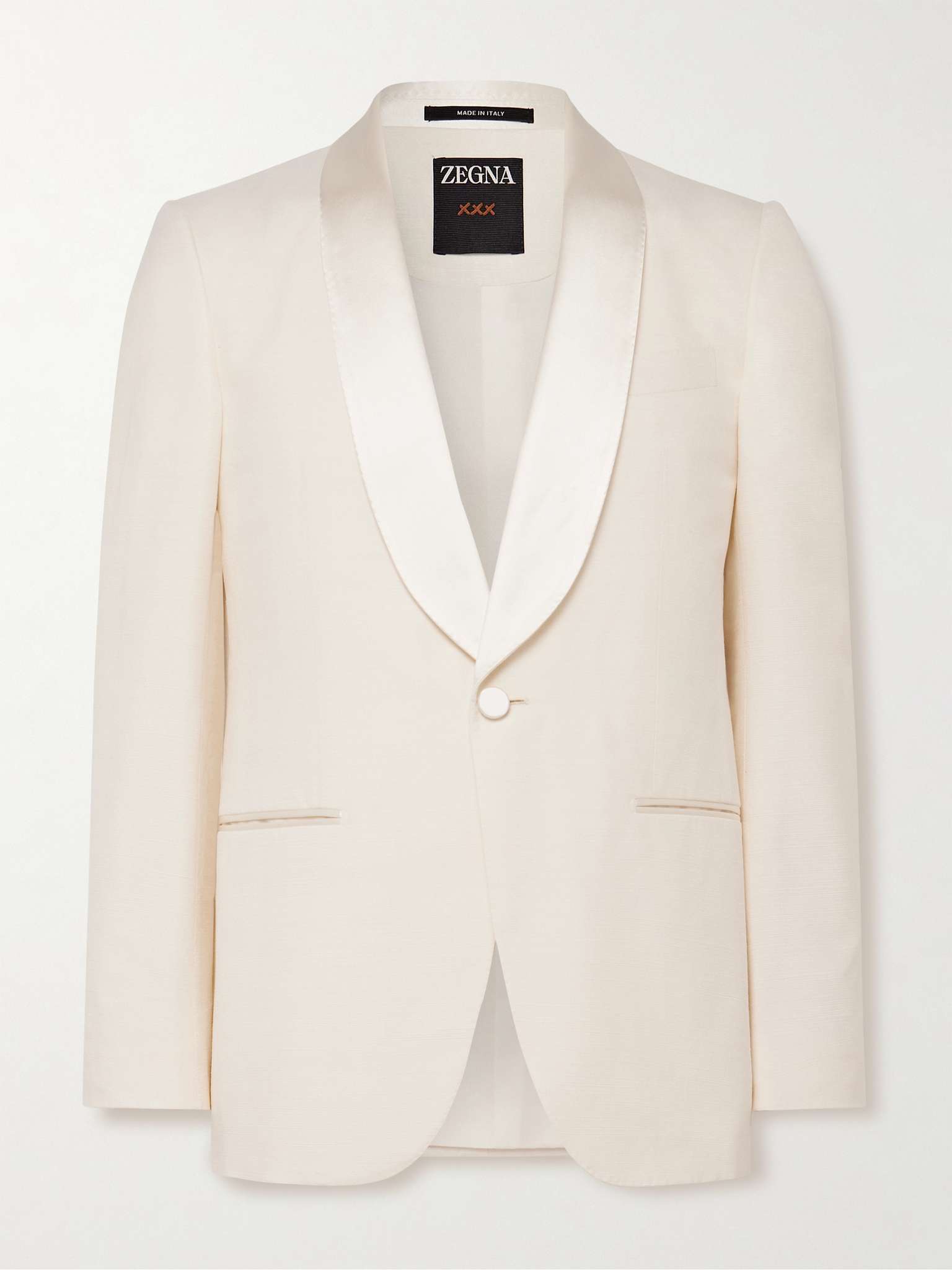 MANZINI MZS-552 Men's Textured Metallic Tuxedo Suit Jacket Shawl Lapel White main image 1