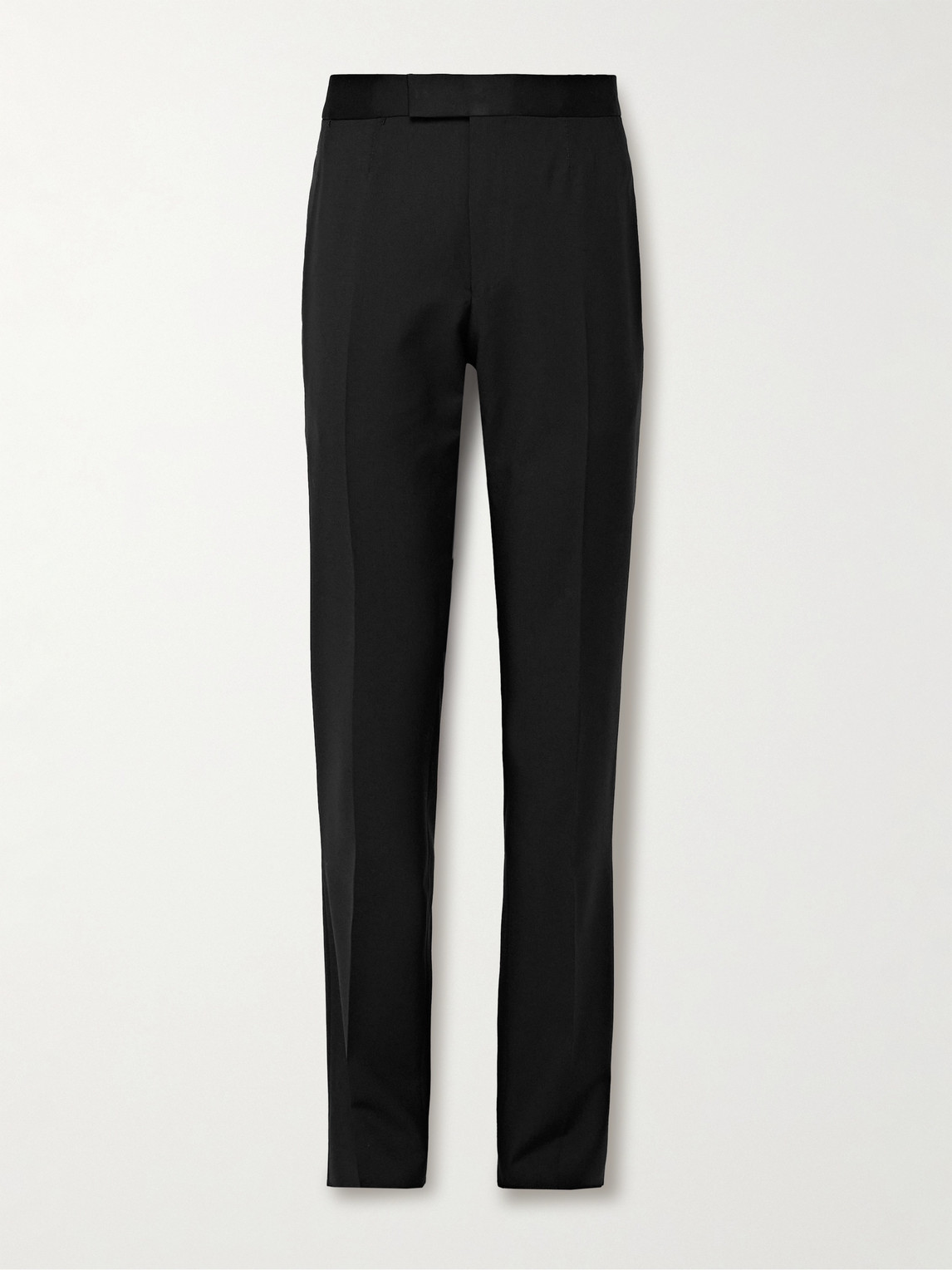 Zegna - Straight-Leg Satin-Trimmed Wool and Mohair-Blend Tuxedo Trousers - Men - Black - IT 54