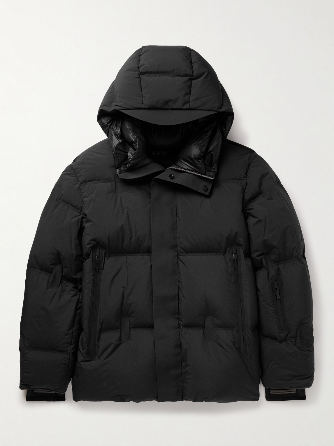 Zegna Quilted hell Hooded Down ki Jacket - Men