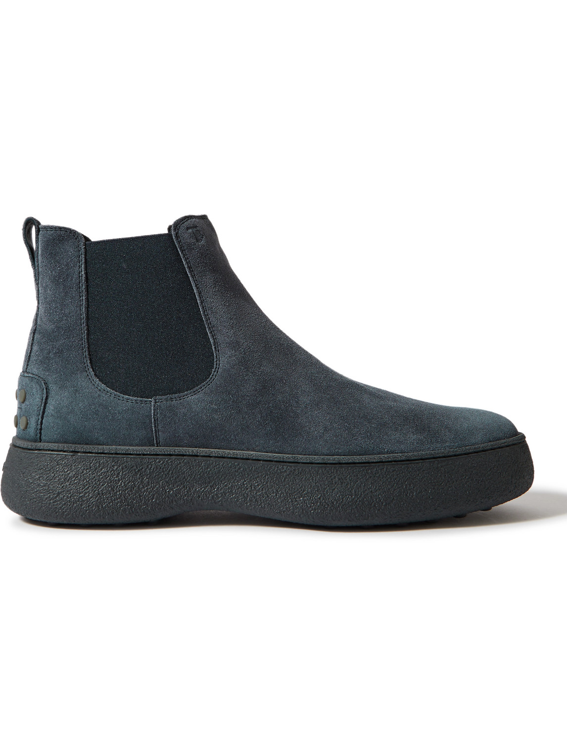 Tod's Suede Chelsea Boots In Blue