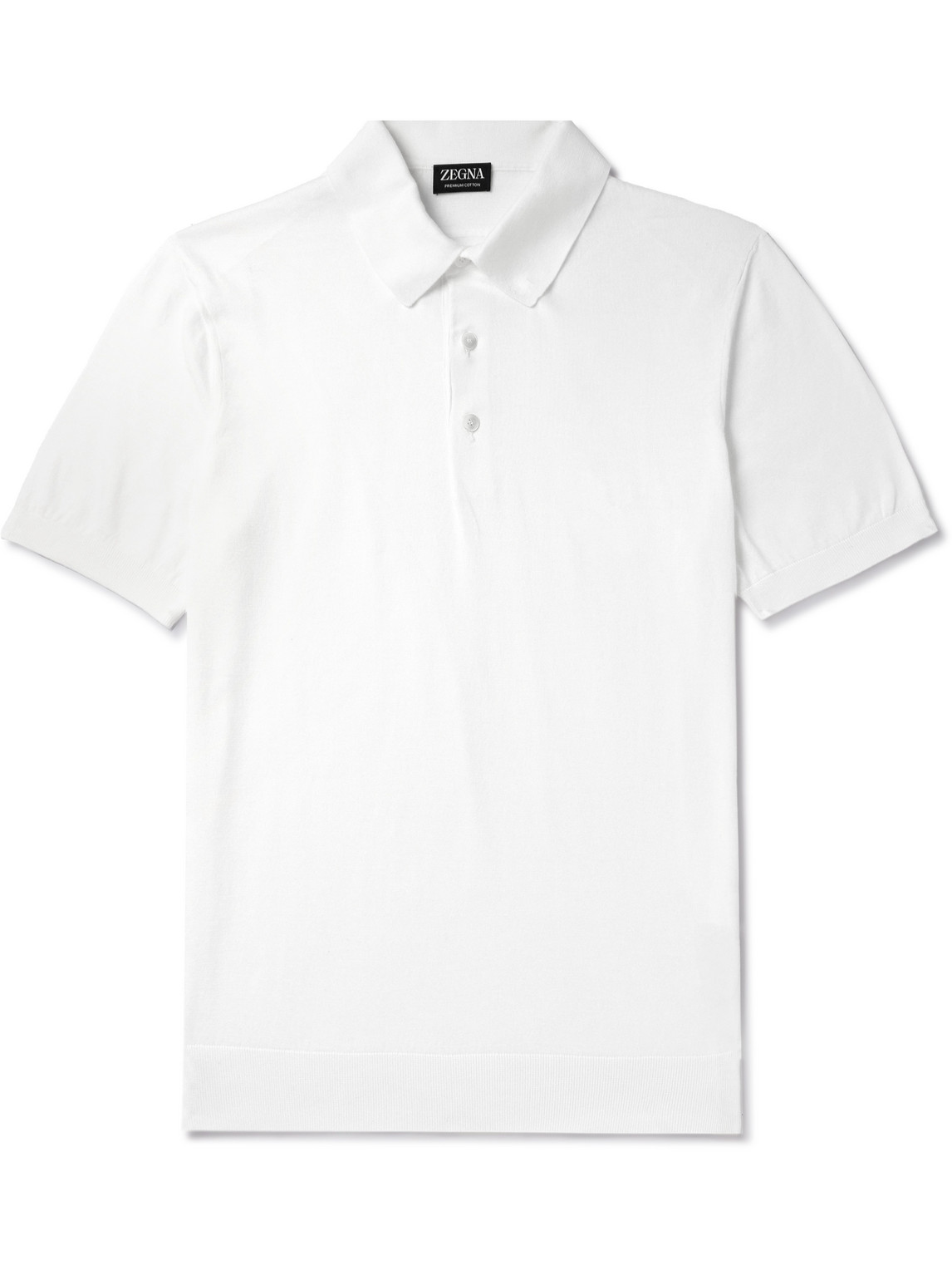 Zegna Cotton Polo Shirt In White