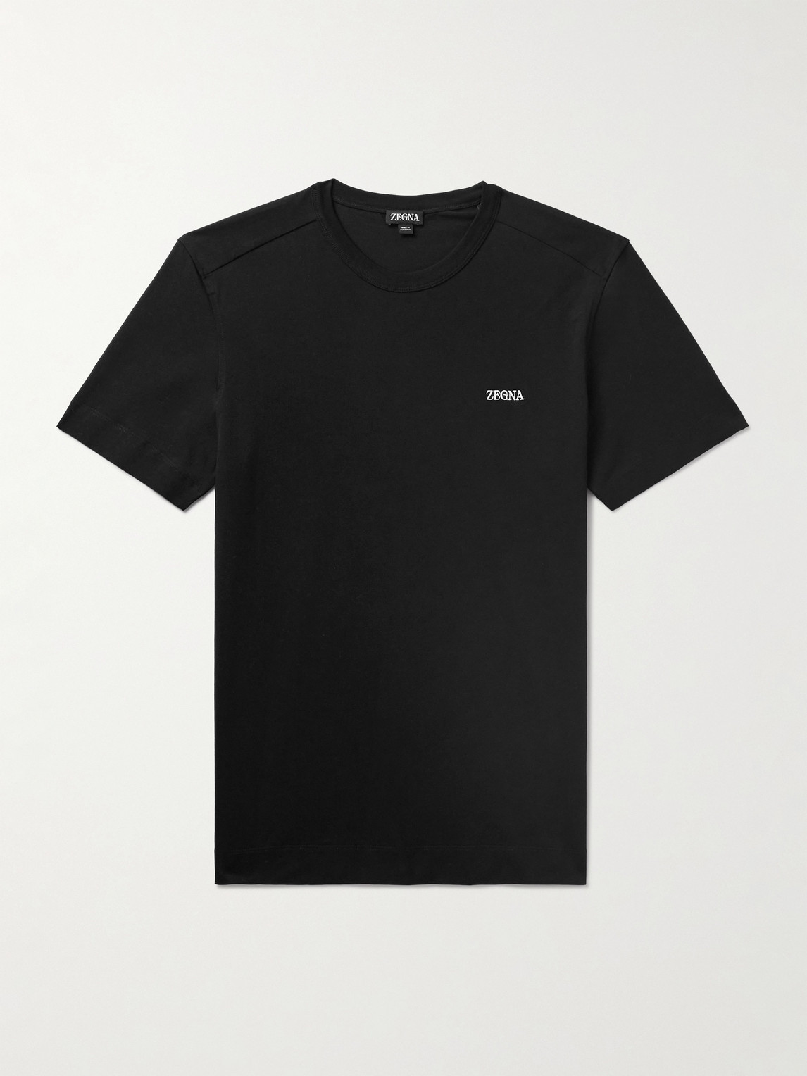 Zegna Slim-Fit Logo-Embroidered Cotton-Jersey T-Shirt - Men