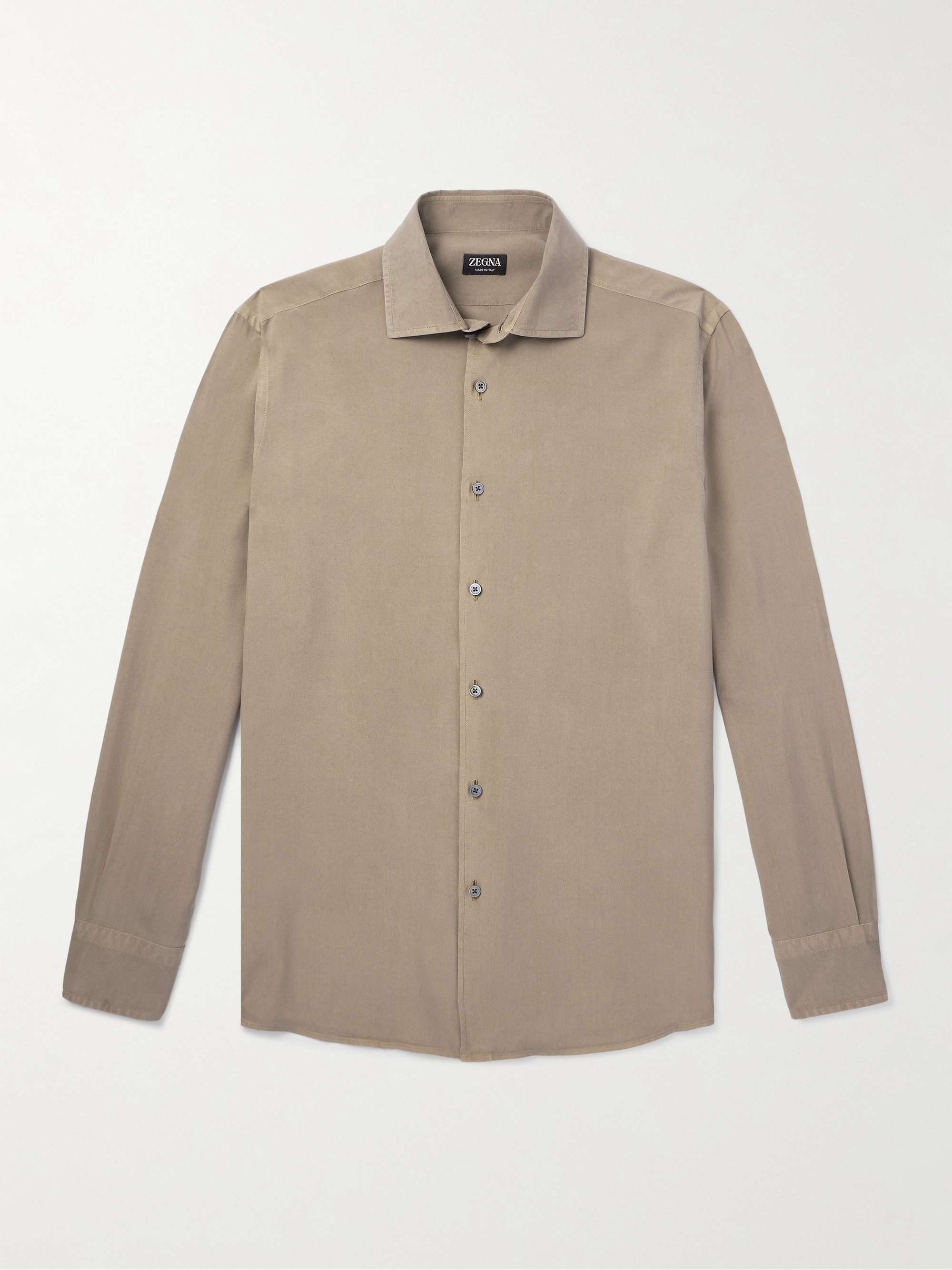 ZEGNA Garment-Dyed Silk Shirt for Men | MR PORTER