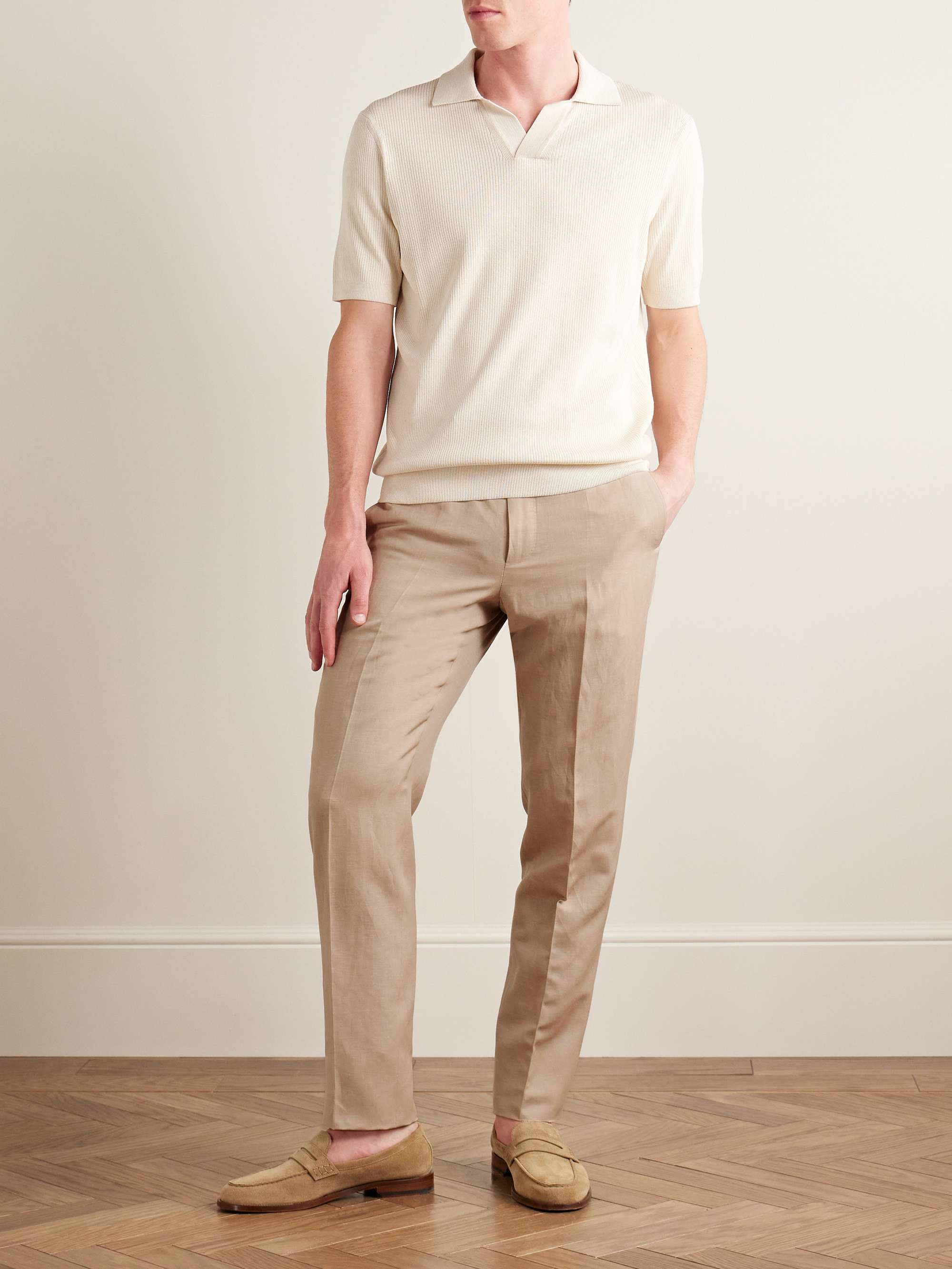 Ermenegildo Zegna Slim Fit Wool Felt Trousers, $347, MR PORTER