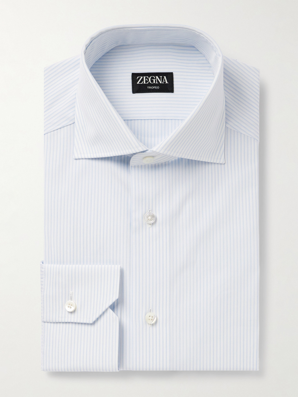 Zegna Cutaway-Collar Striped Trofeo™ Shirt - Men