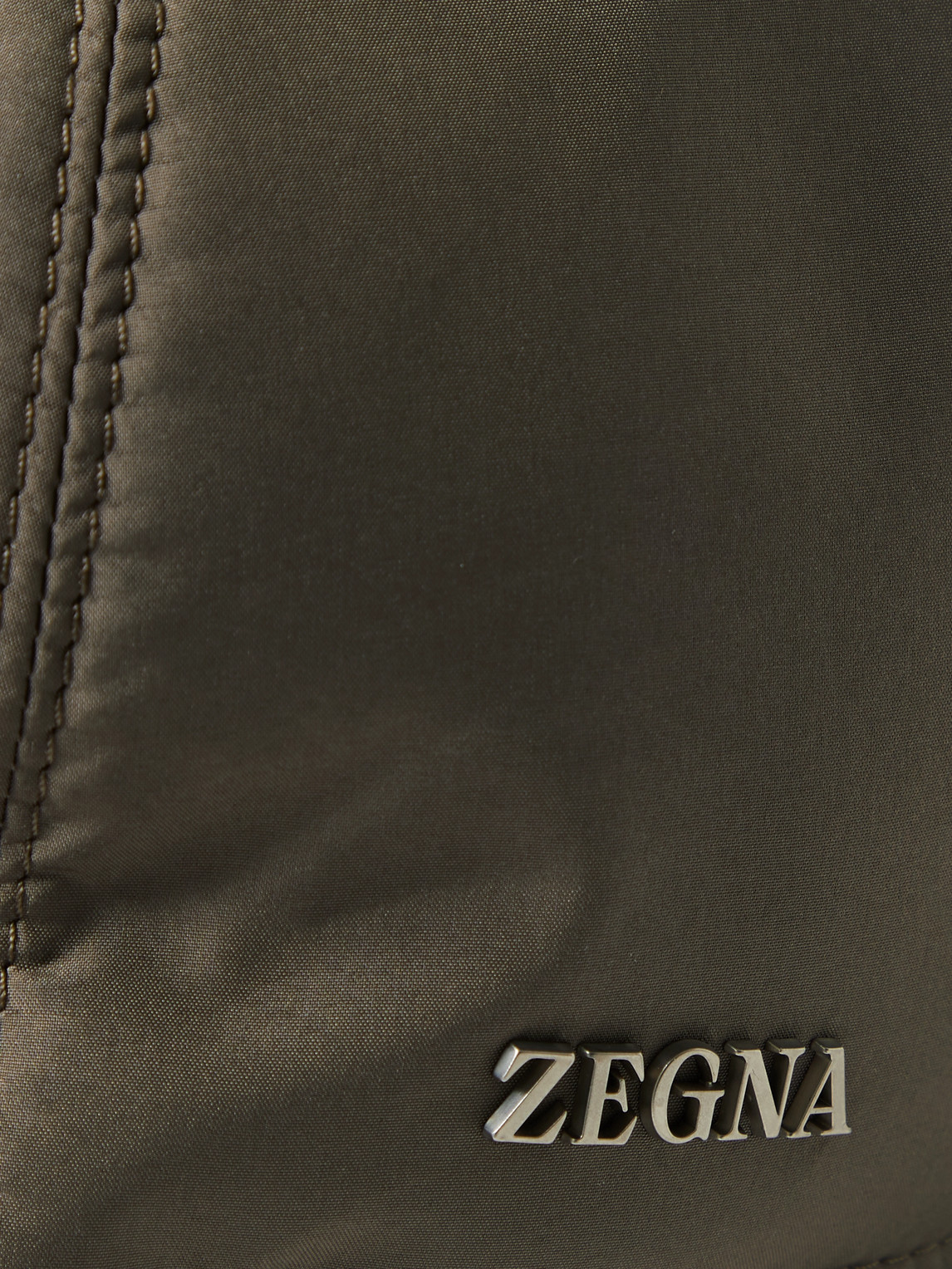 Shop Zegna Brezza Logo-embellished Shell Baseball Cap In Green