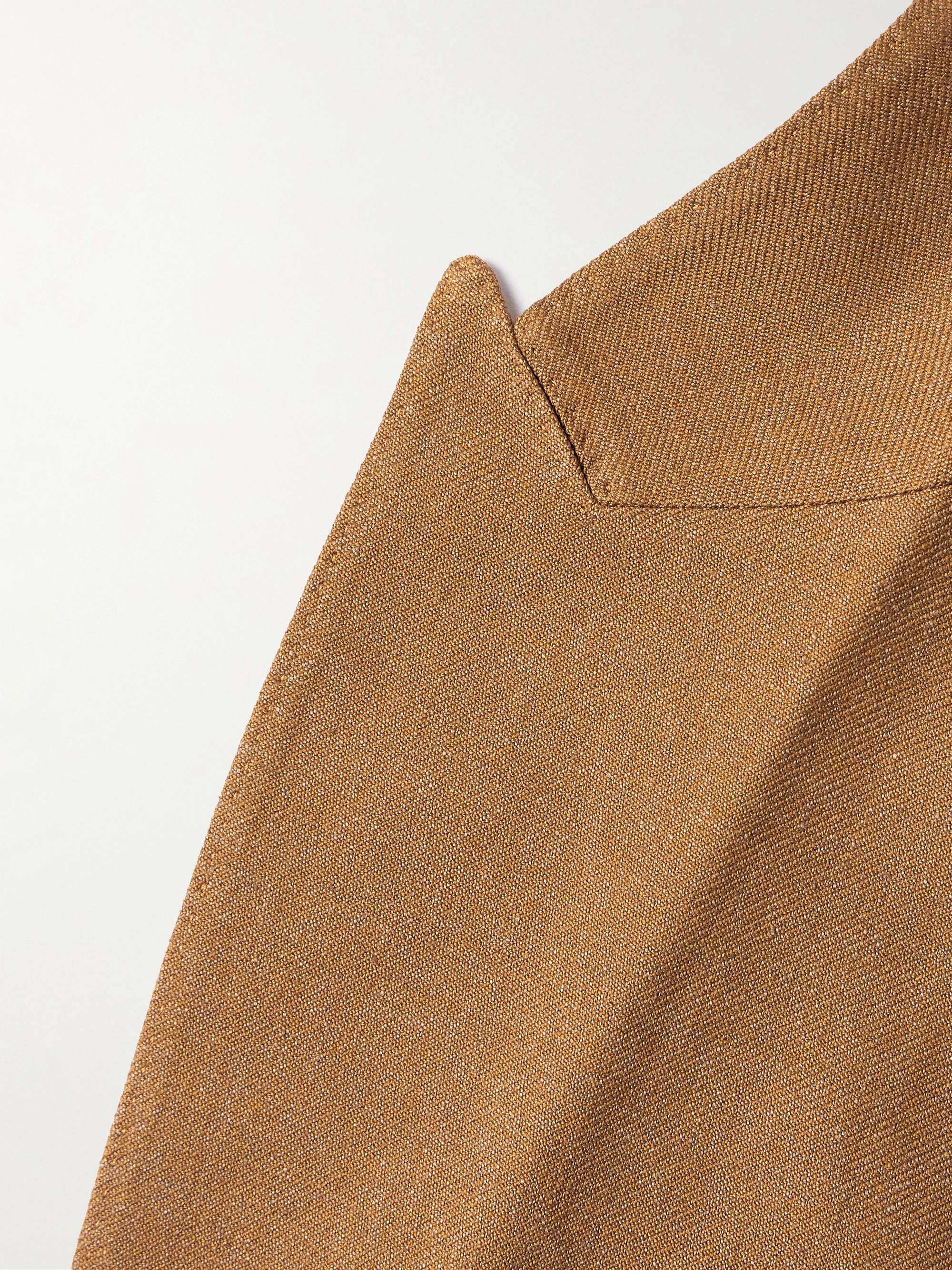 ZEGNA Double-Breasted Linen and Wool-Blend Suit Jacket for ZEGNA Double-Breasted Linen and Wool-Blend Suit Jacket for