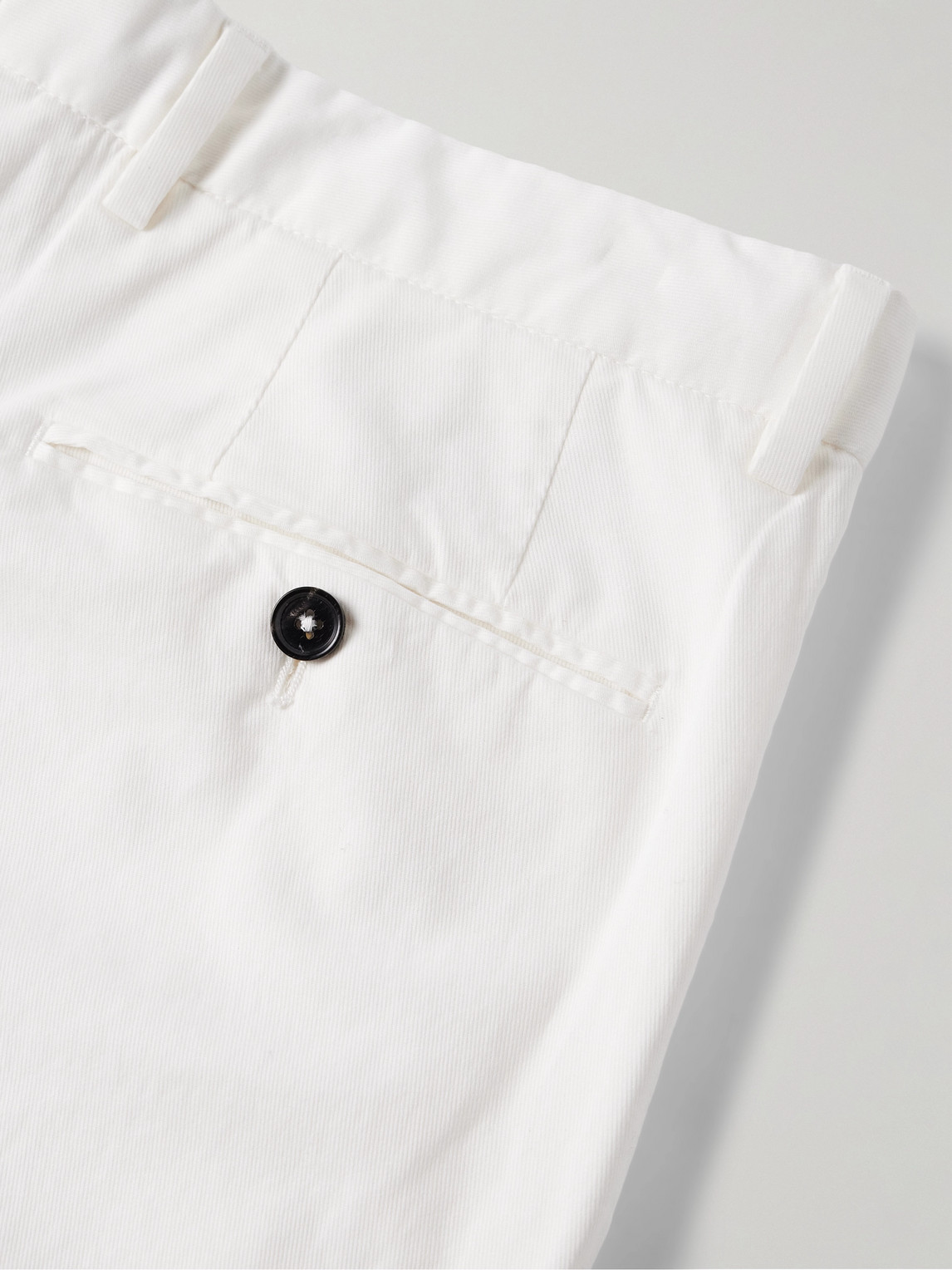ZEGNA SLIM-FIT STRAIGHT-LEG COTTON-TWILL TROUSERS
