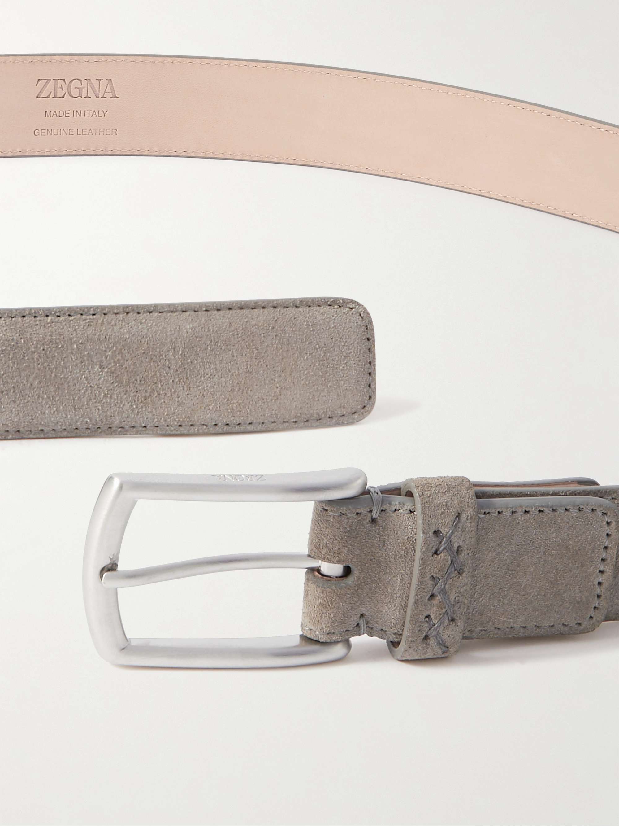 ZEGNA 3cm Suede Belt