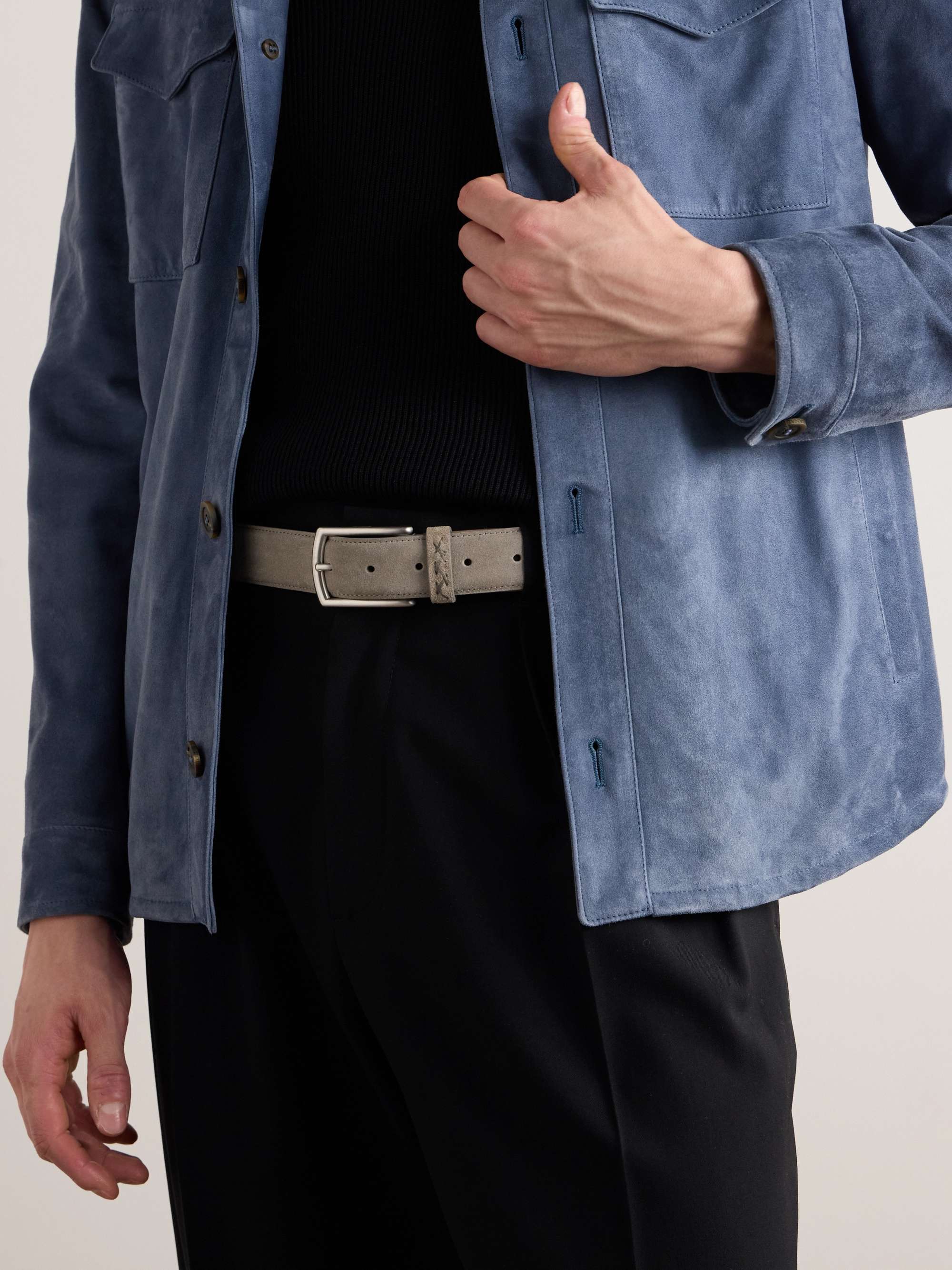 ZEGNA 3cm Suede Belt