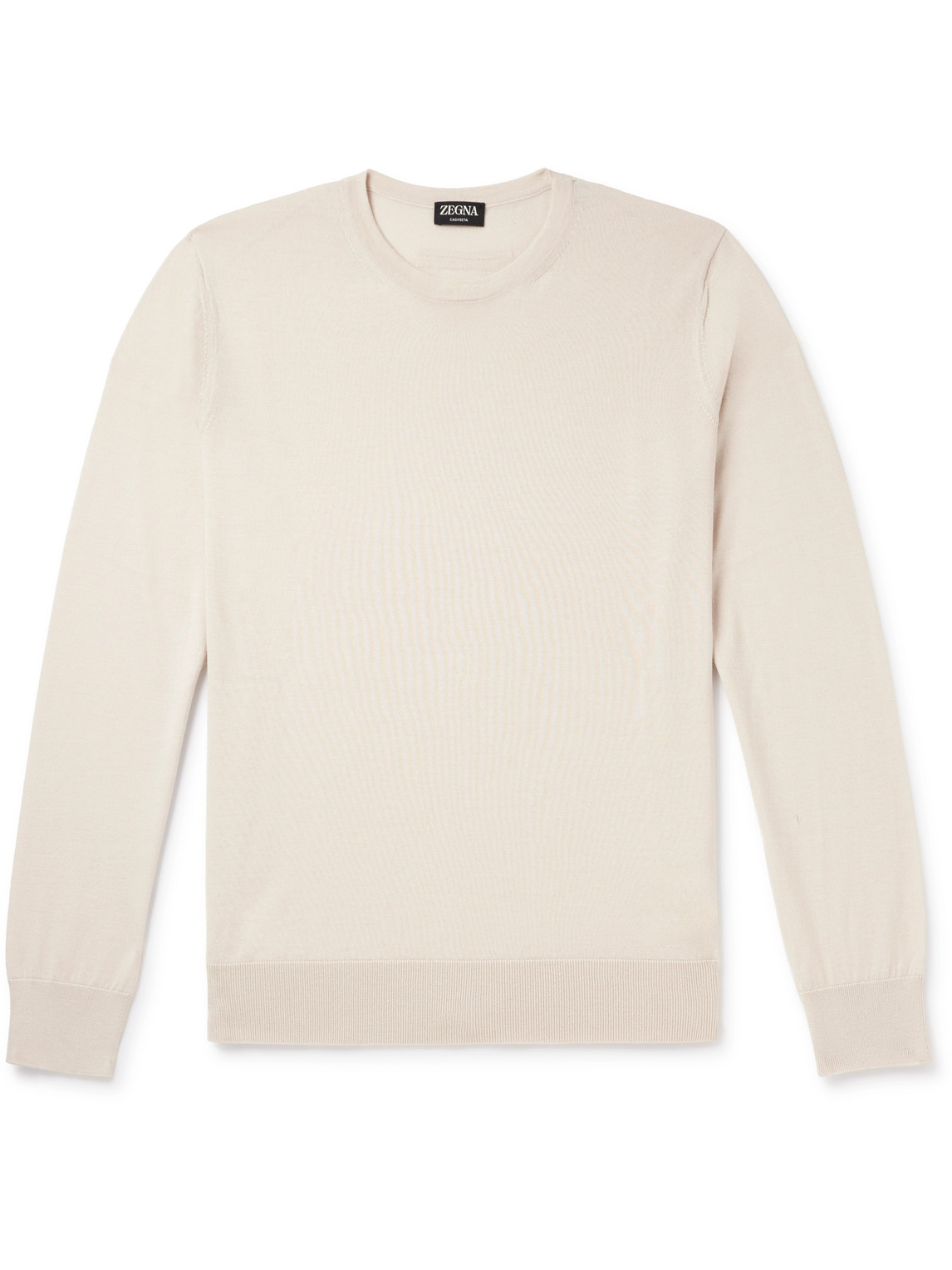 Zegna Cashmere And Silk-blend Sweater In Neutrals