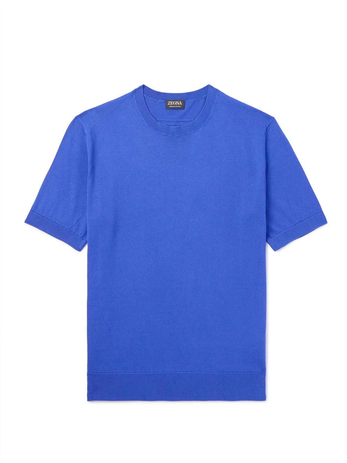 Zegna Cotton T-shirt In Blue
