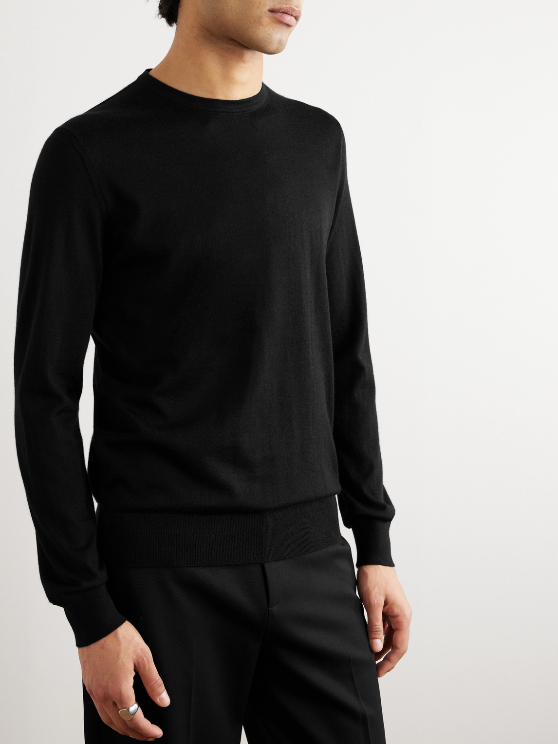  Zegna - Cashmere And Silk-blend Sweater - Men - Black - It 50 