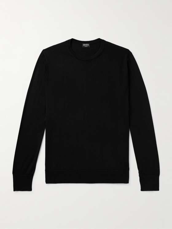Ermenegildozegna Cashmere and Silk-Blend Sweater