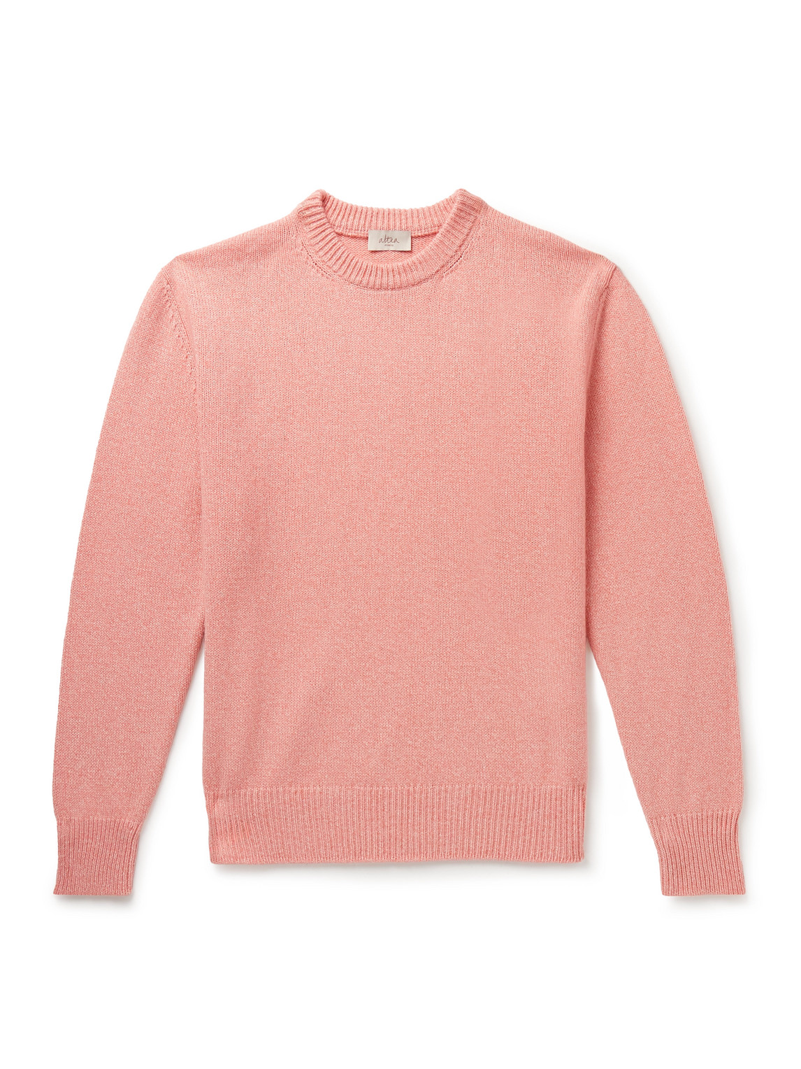 Altea Cotton And Cashmere-blend Sweater In Orange
