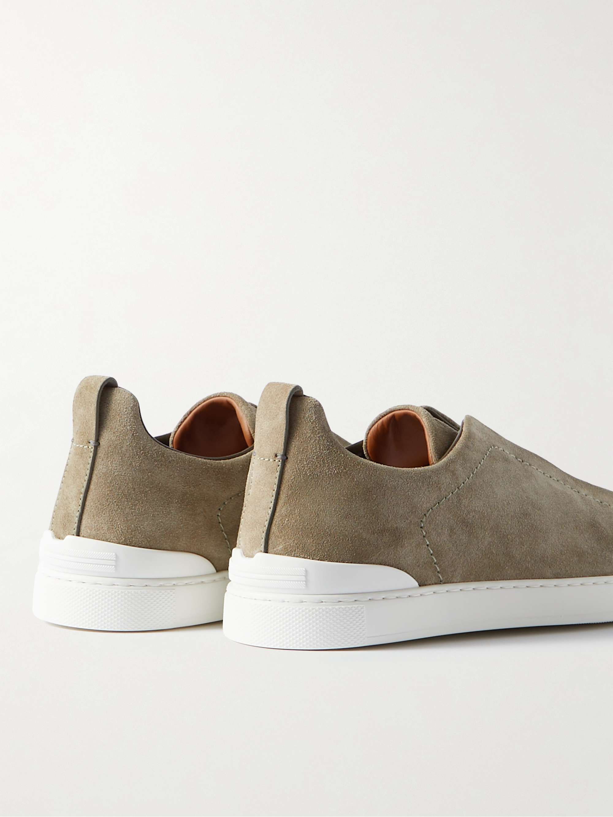 ZEGNA Triple Stitch Suede Sneakers