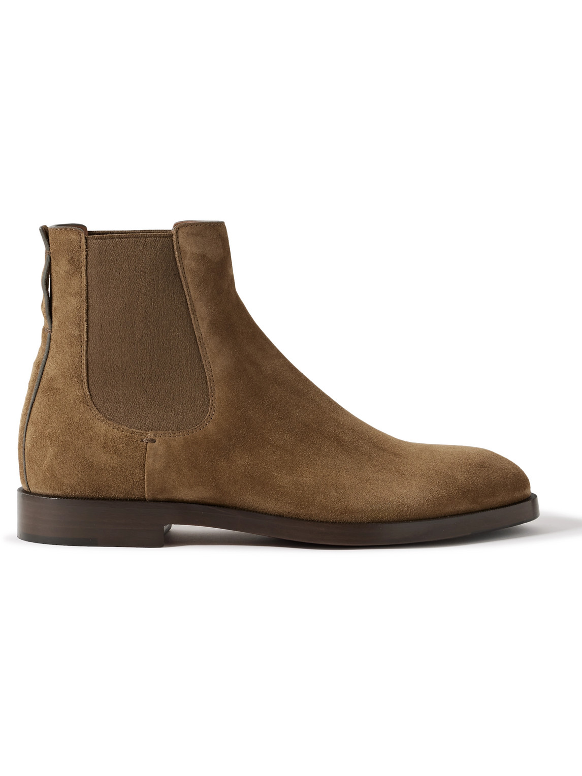 Zegna Torino Suede Chelsea Boots In Brown