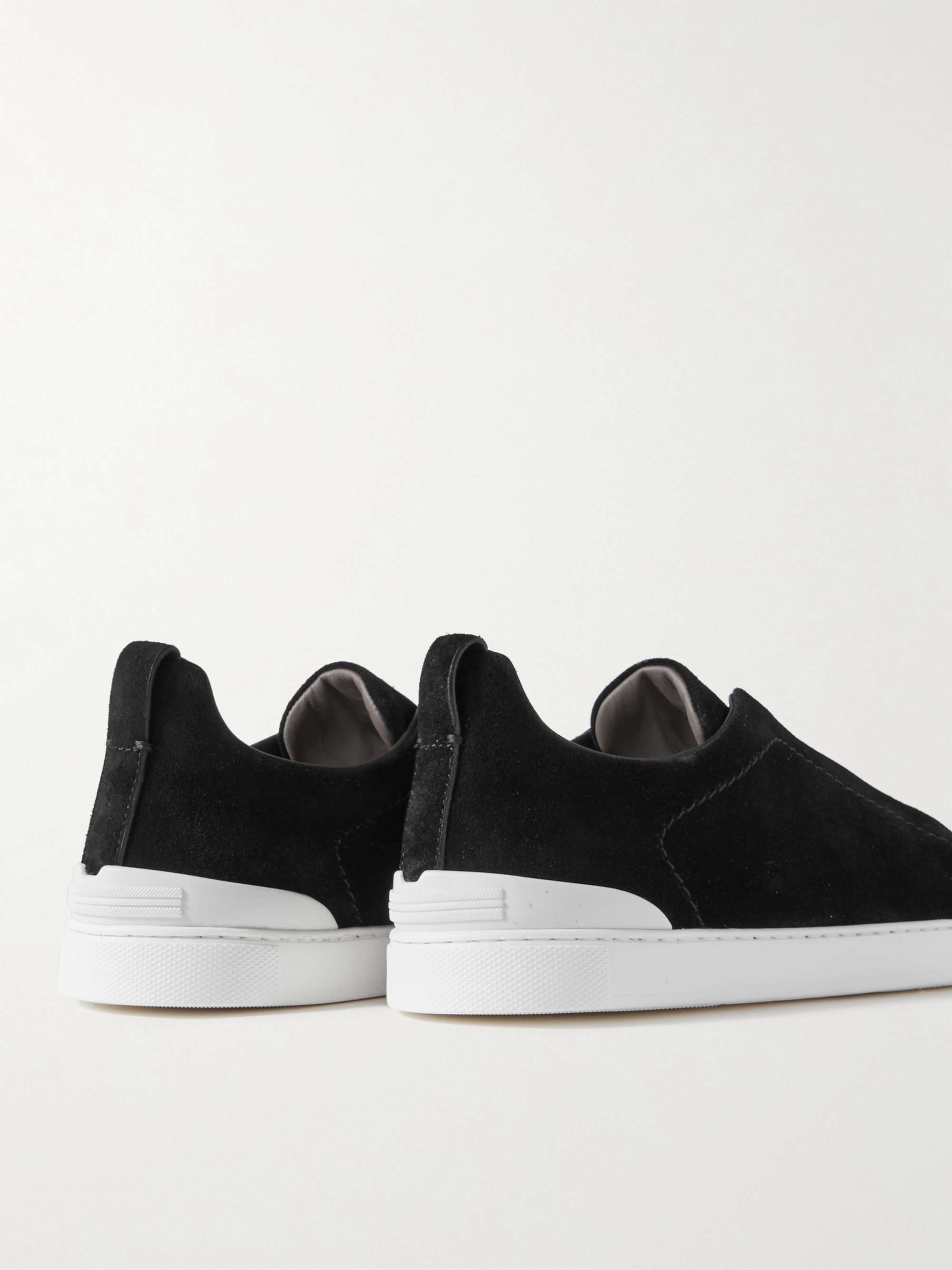 ZEGNA Triple Stitch Suede Sneakers