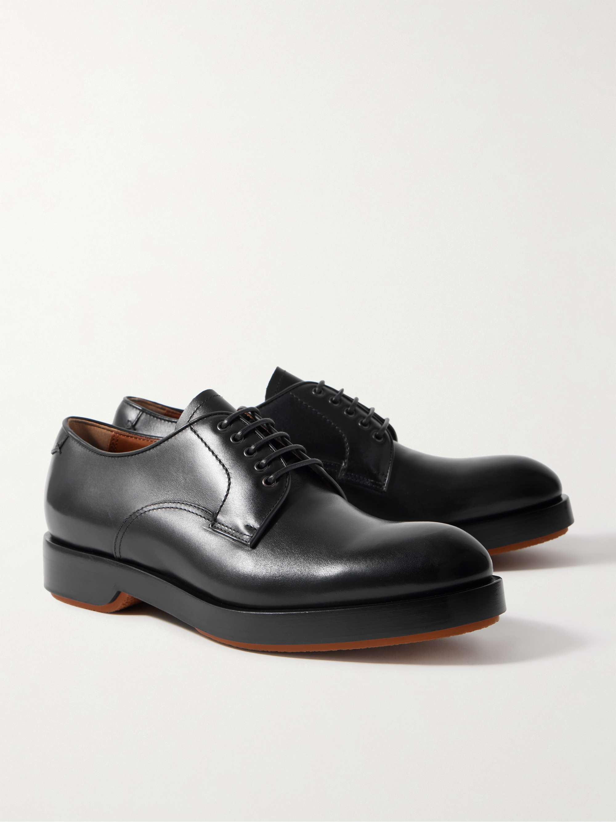 ZEGNA Udine Leather Derby Shoes for Men | MR PORTER