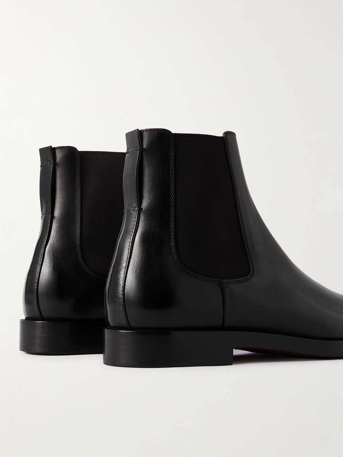 Shop Zegna Torino Leather Chelsea Boots In Black