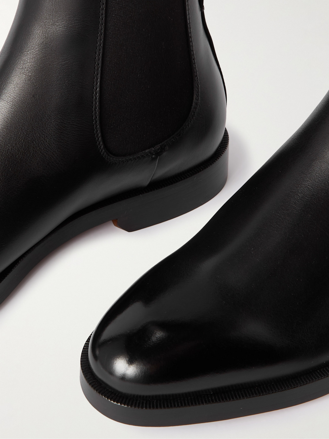 Shop Zegna Torino Leather Chelsea Boots In Black