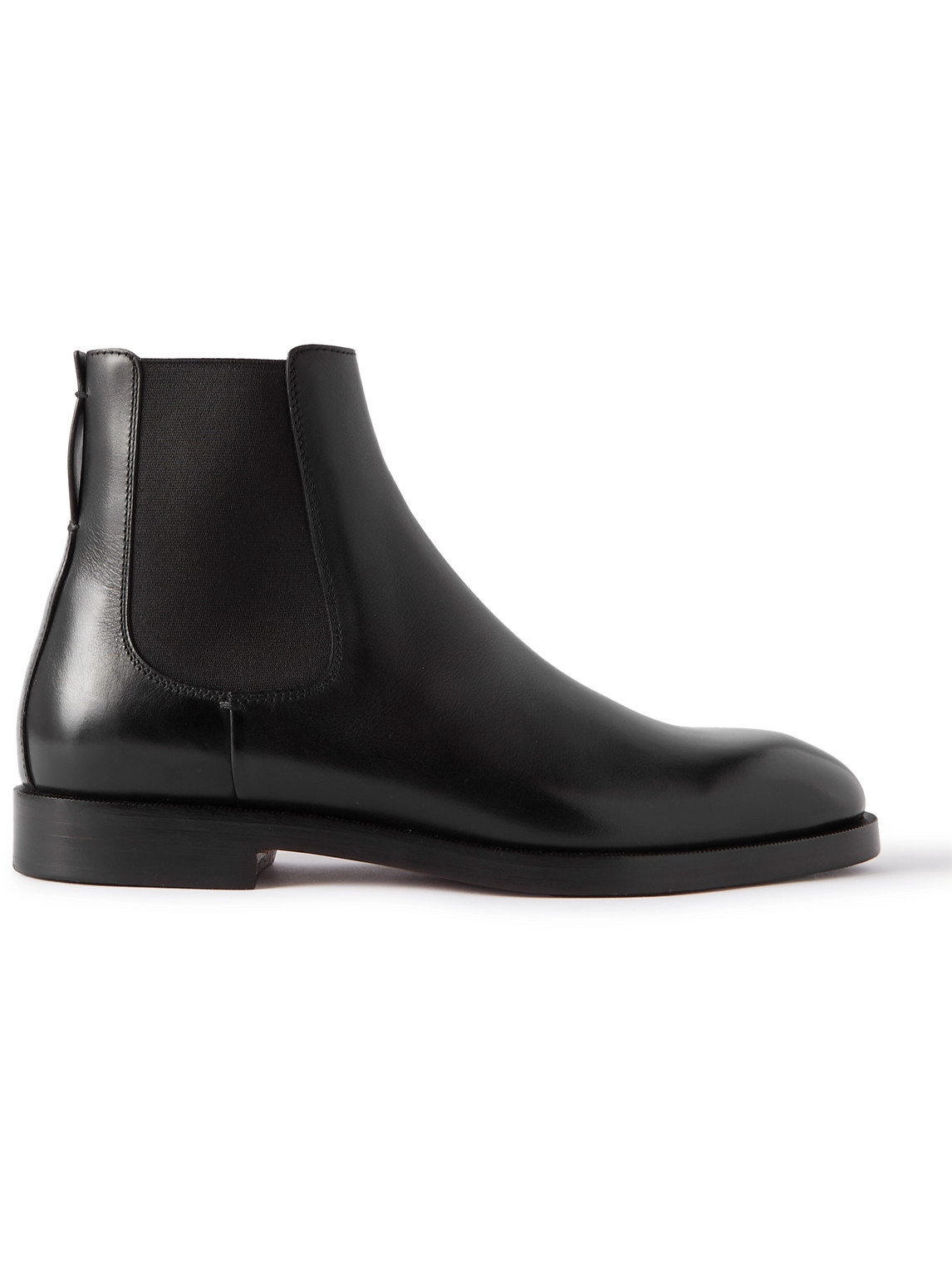 Shop Zegna Torino Leather Chelsea Boots In Black