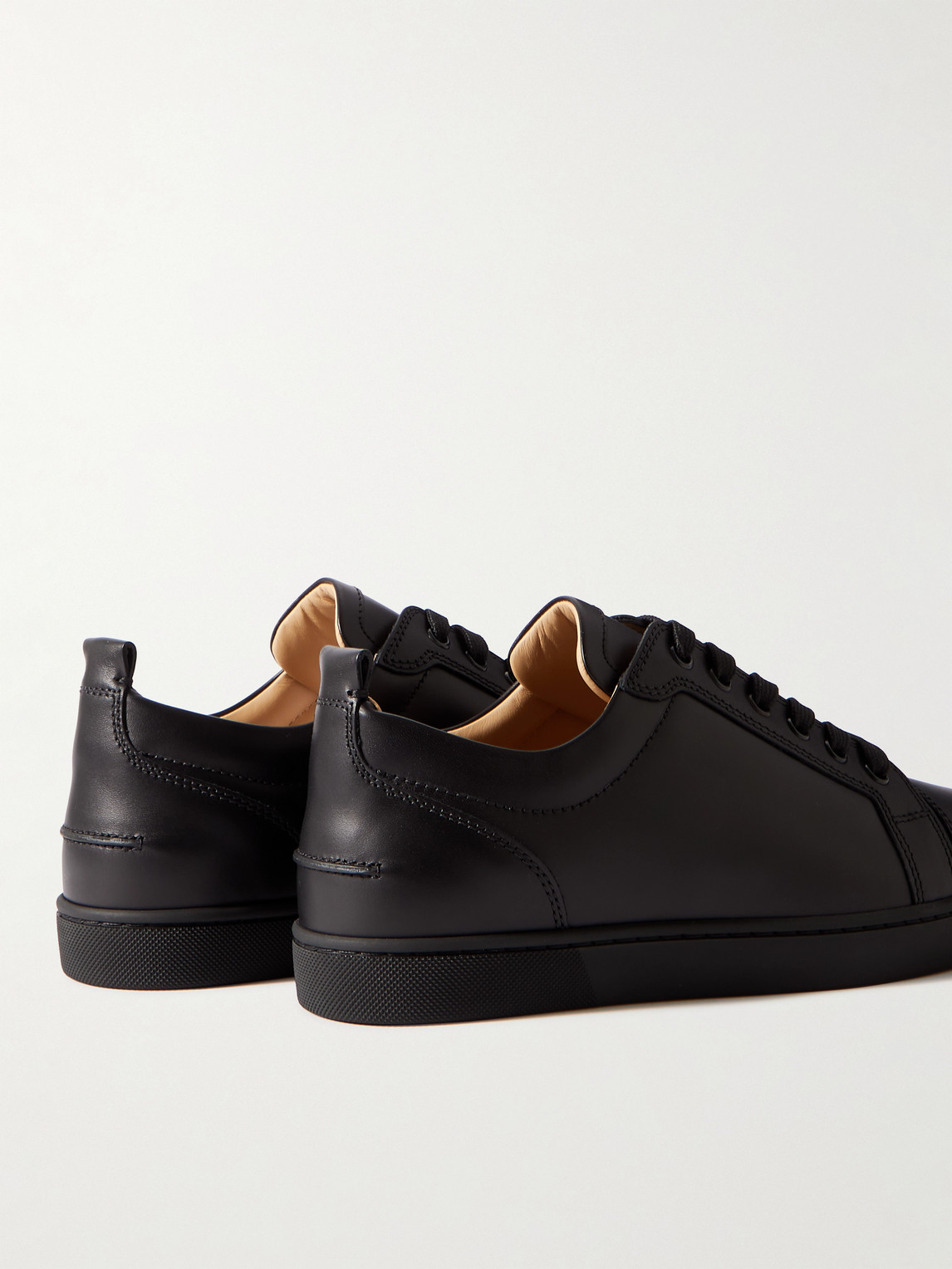 Shop Christian Louboutin Louis Junior Leather Sneakers In Black