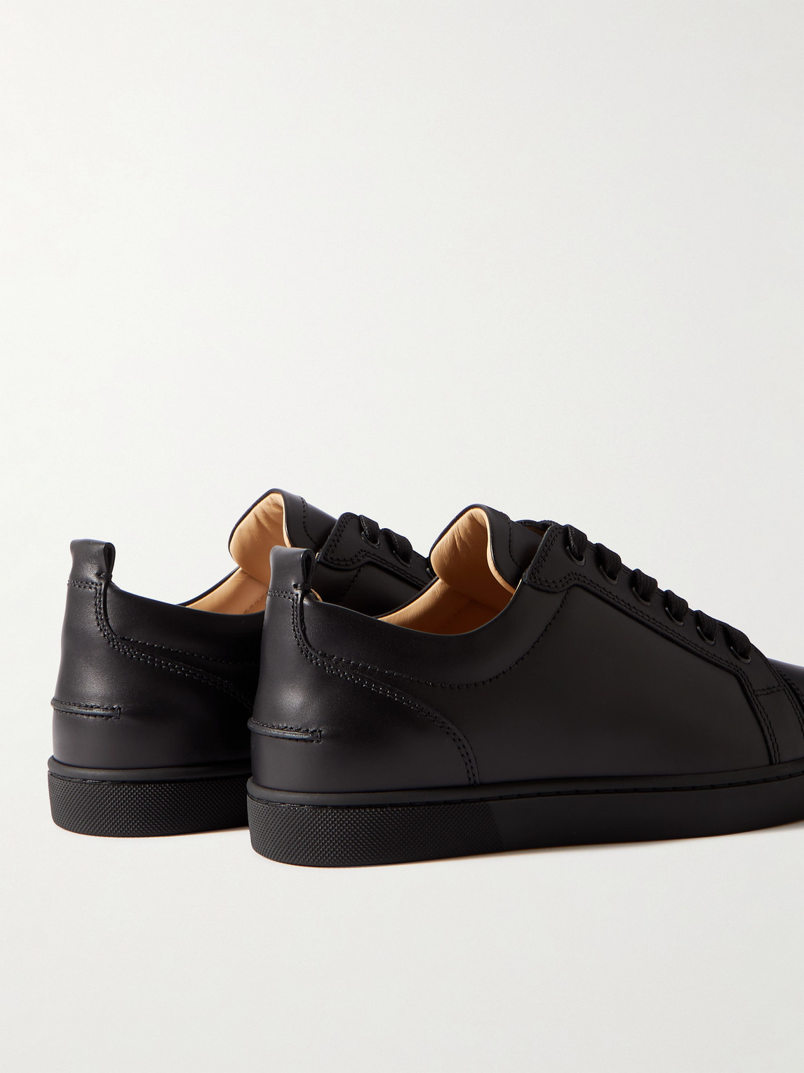 Christian Louboutin Louis Junior Suede And Leather-trimmed Ripstop Sneakers In Black