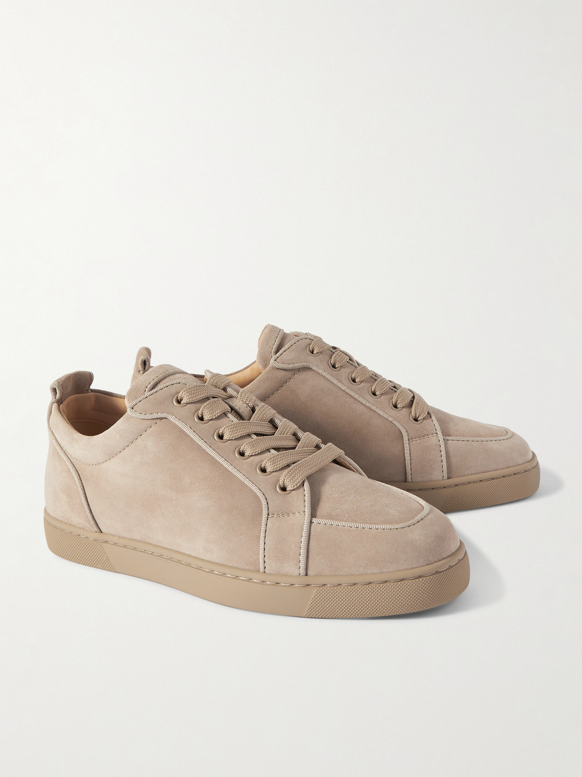 Shop Christian Louboutin Rantulow Suede Sneakers In Neutrals