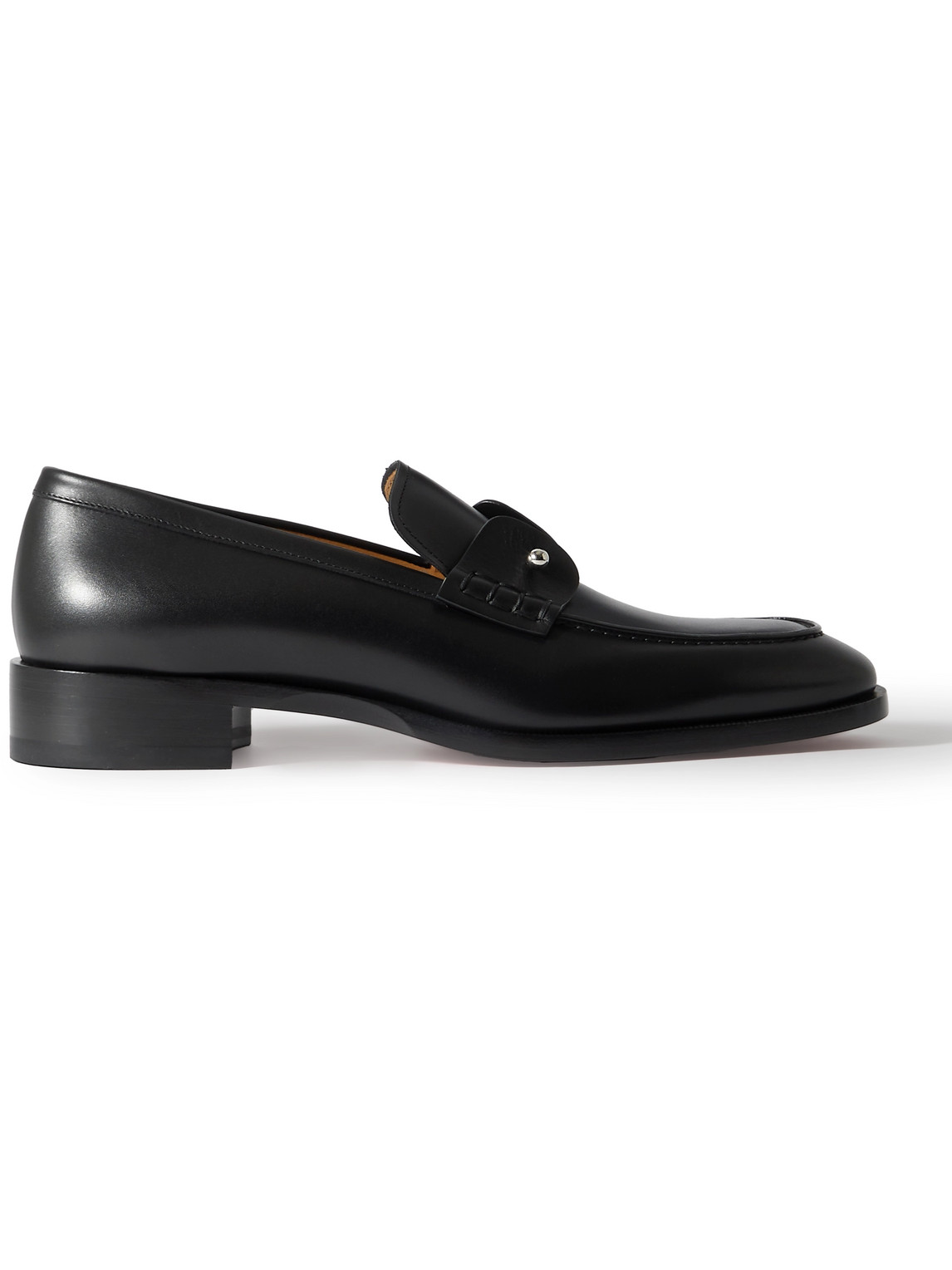 Christian Louboutin Chambelimoc Leather Loafers In Black