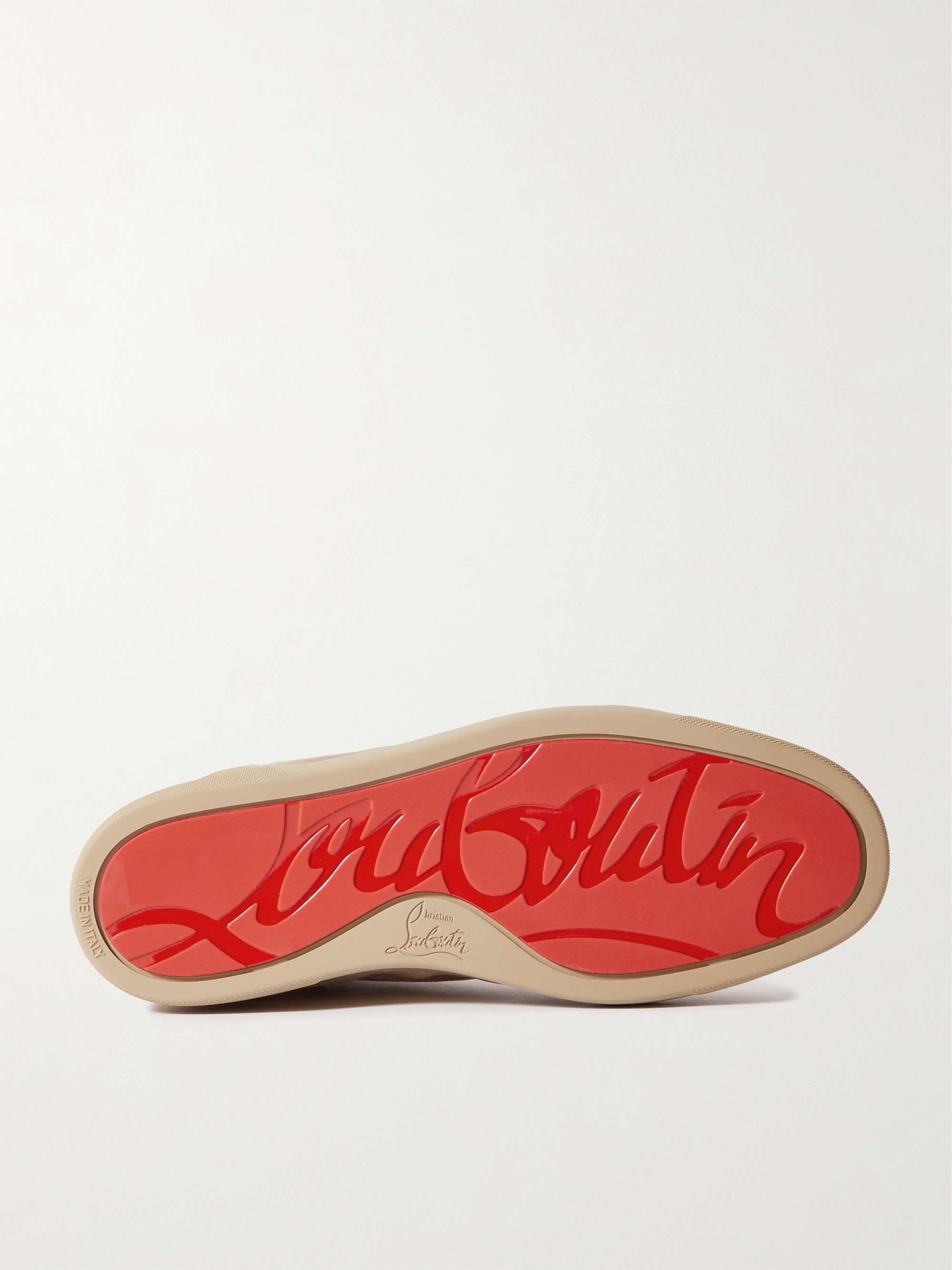 CHRISTIAN LOUBOUTIN Sneakers alte in camoscio con finiture in gros-grain Louis Orlato