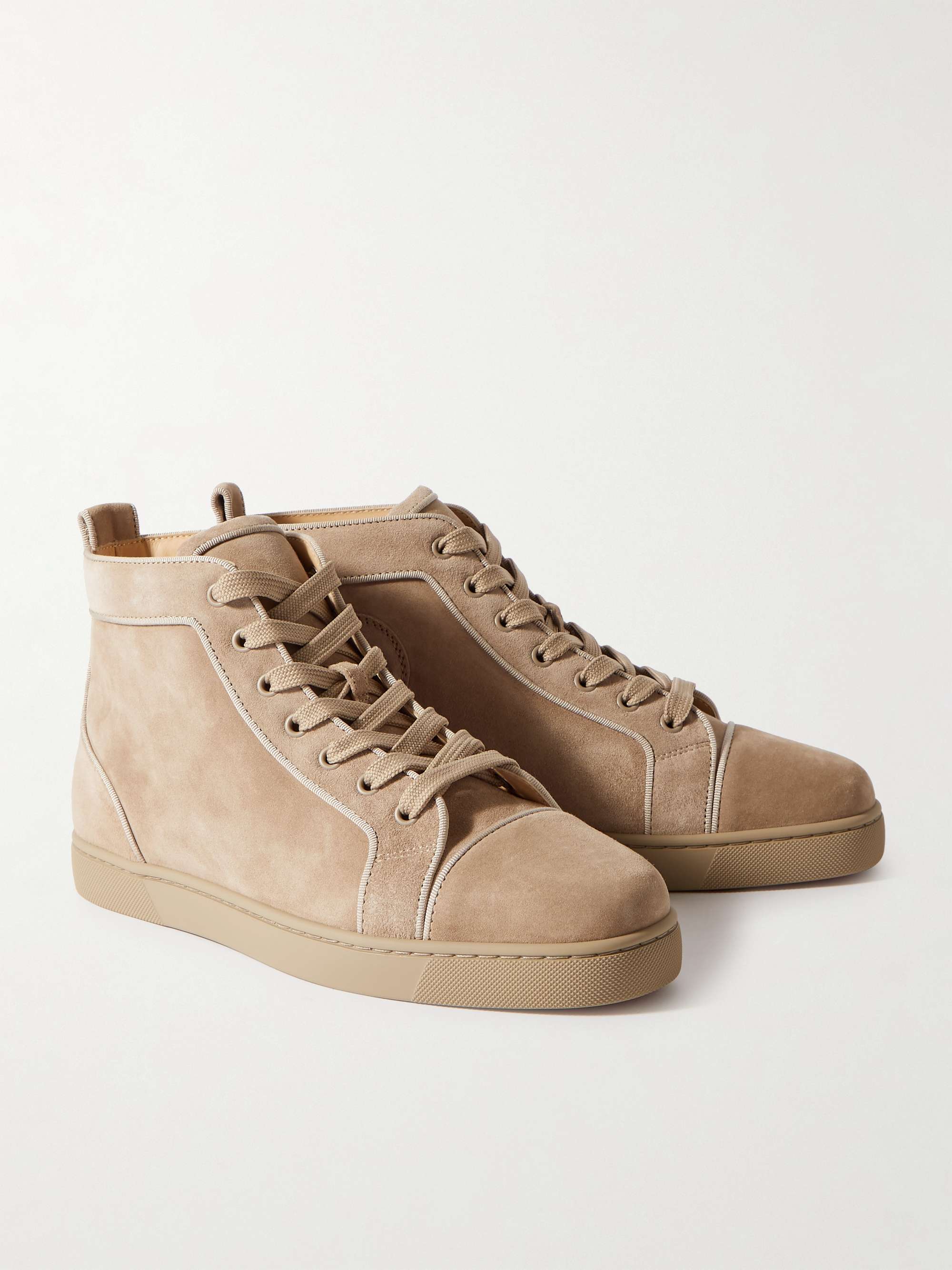 CHRISTIAN LOUBOUTIN Sneakers alte in camoscio con finiture in gros-grain Louis Orlato