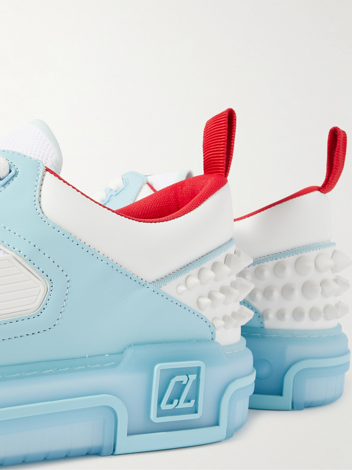 Christian Louboutin Men's Astroloubi Cl Colorblock Low-top Sneakers In Blue