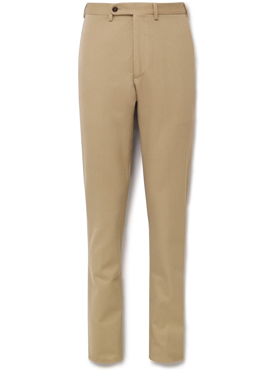 Sid Mashburn Slim-fit Straight-leg Cotton And Cashmere-blend Twill Trousers In Neutrals